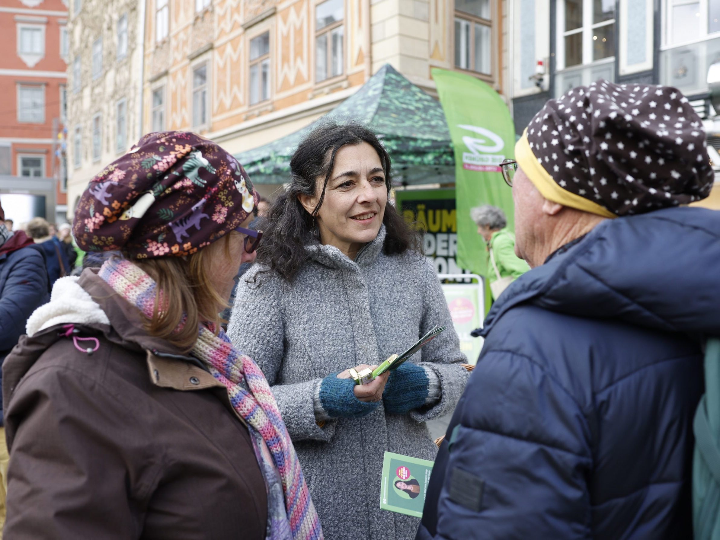 Krautwaschl durfte beim grünen Wahlkampfabschluss in der steirischen Landeshauptstadt natürlich nicht fehlen.