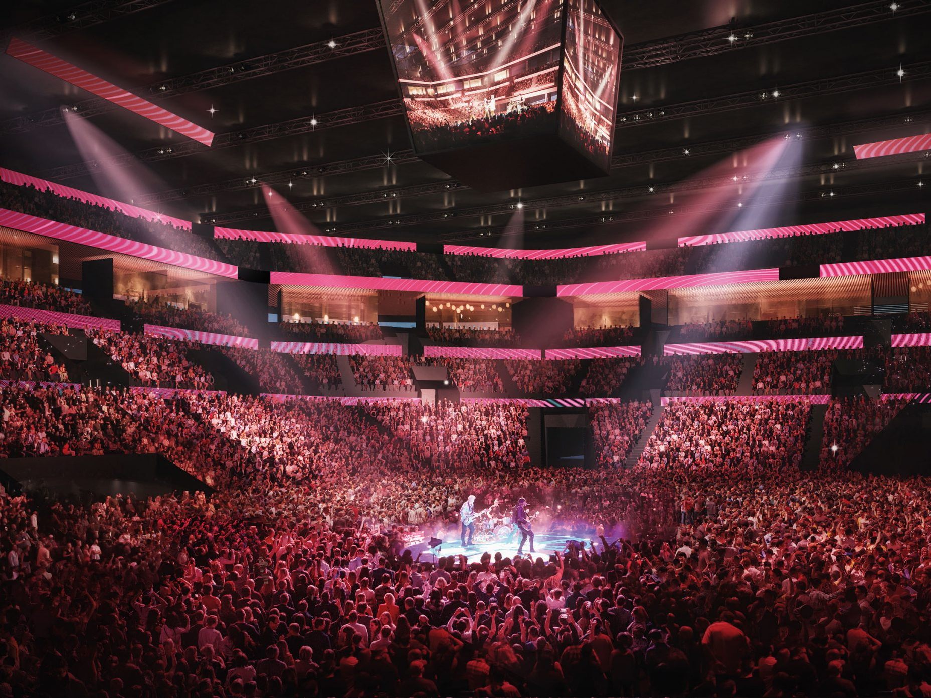 Visualisierung der künftigen Wien-Holding-Arena in der Bundeshauptstadt. (Rendering). Visualisierung der künftigen Wien-Holding-Arena in der Bundeshauptstadt. (Rendering).