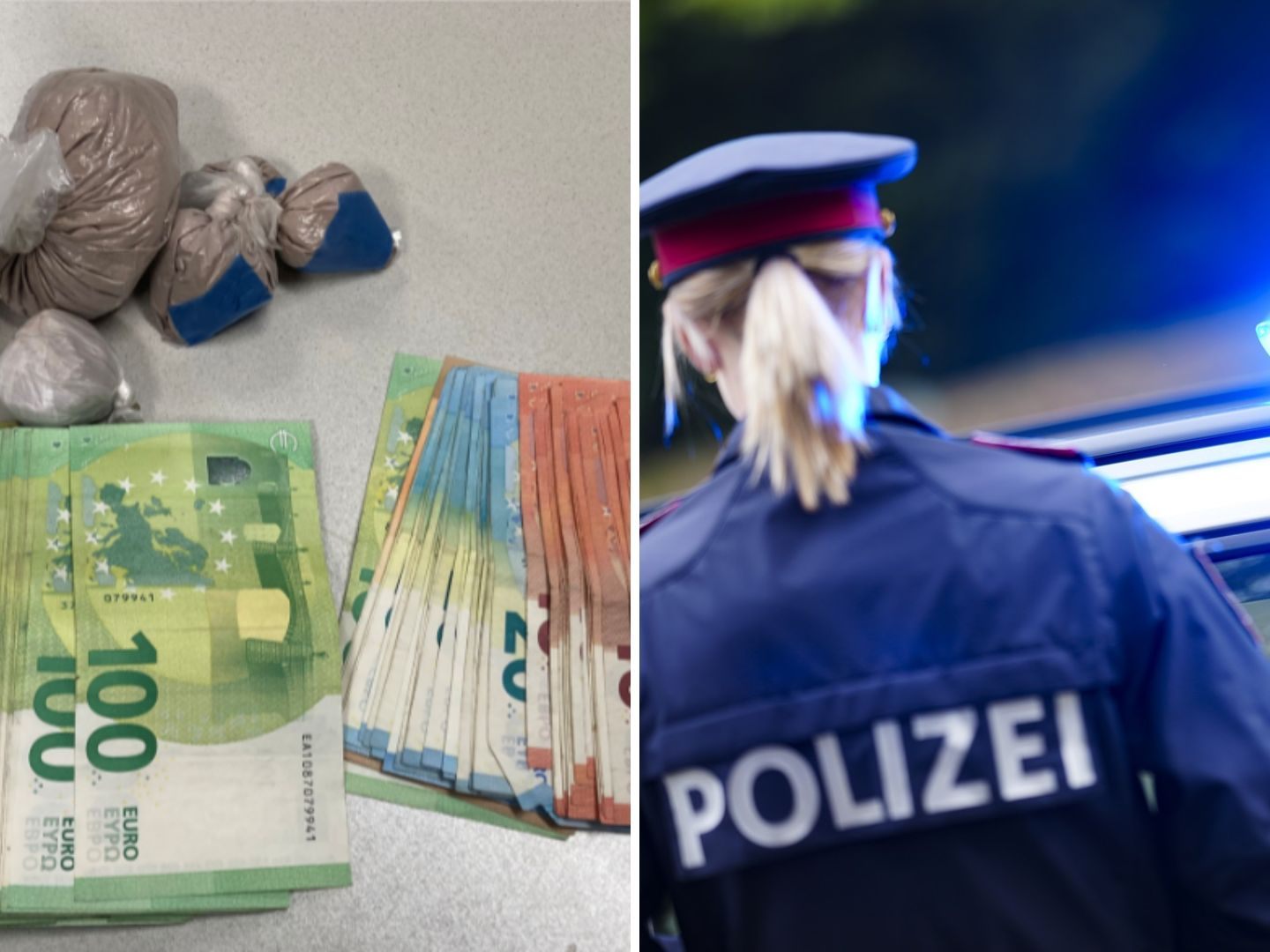 Laut Wiener Polizei wurde unter anderem Bargeld sichergestellt.