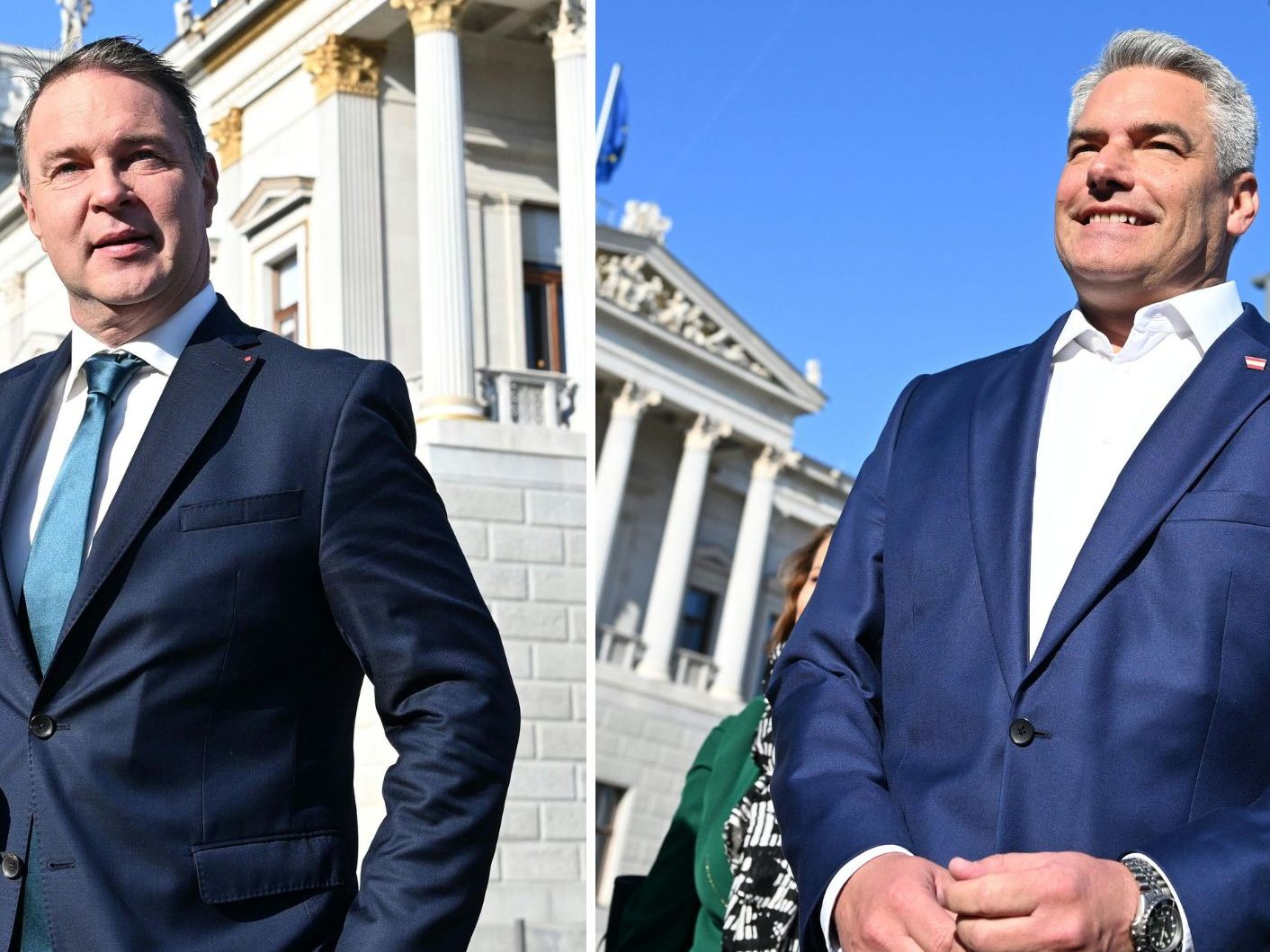 Den Live-Stream mit Babler und Nehammer nach dem Sondierungsgespräch gibt es ab 16.00 Uhr auf VIENNA.at. Den Live-Stream mit Babler und Nehammer nach dem Sondierungsgespräch gibt es ab 16.00 Uhr auf VIENNA.at.