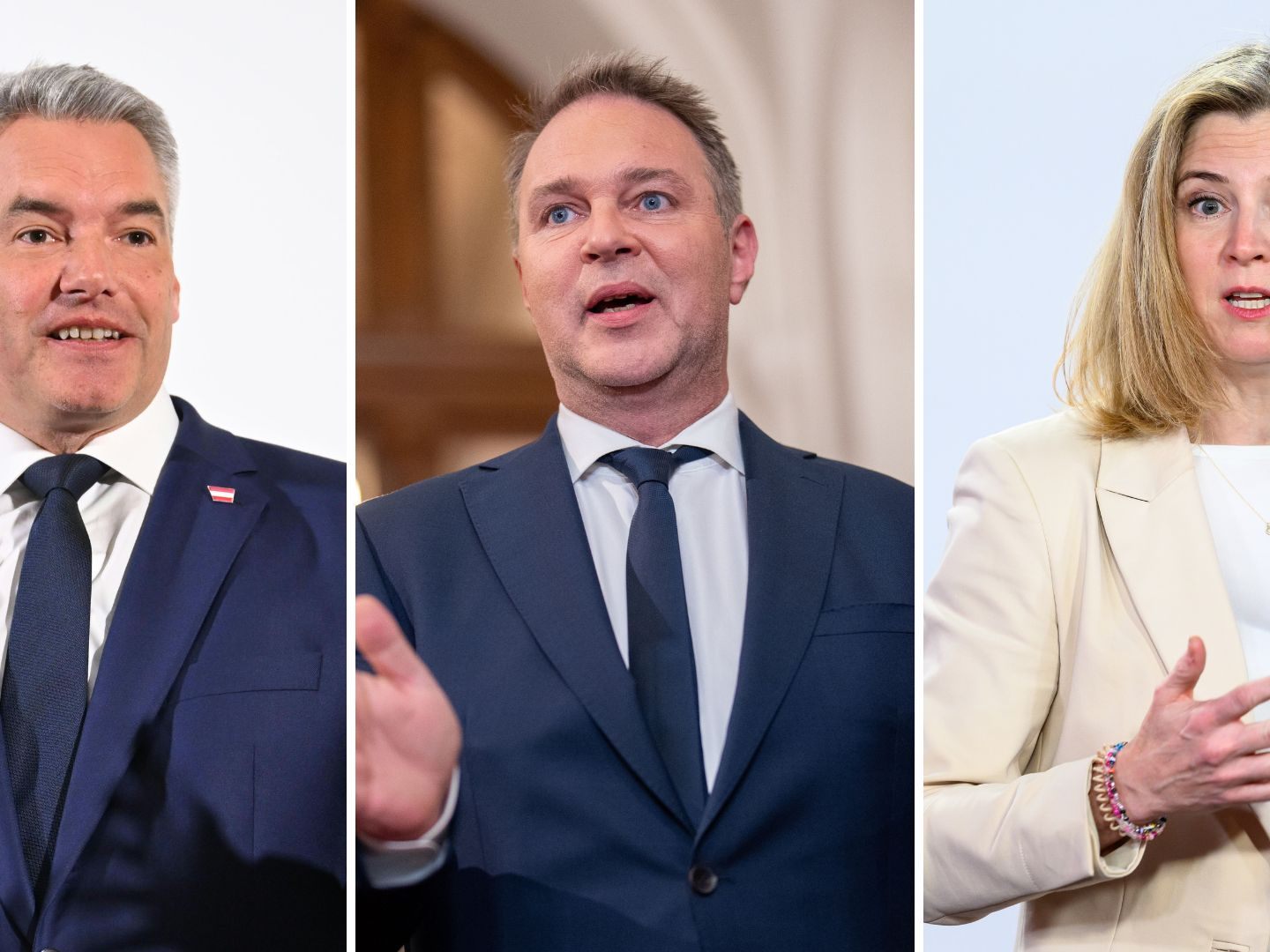 ÖVP, SPÖ und NEOS informieren möglicherweise darüber, dass sie in Koalitionsverhandlungen eintreten werden. Den Live-Stream zum Pressestatement gibt es ab 12 Uhr auf VIENNA.at. ÖVP, SPÖ und NEOS informieren möglicherweise darüber, dass sie in Koalitionsverhandlungen eintreten werden. Den Live-Stream zum Pressestatement gibt es ab 12 Uhr auf VIENNA.at.