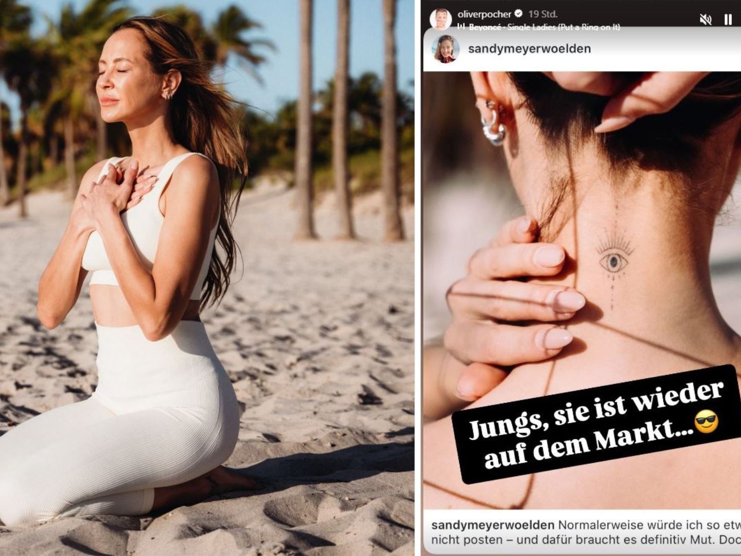 Sandy Meyer-Wölden ist wieder single. Das teilte auch Oliver Pocher gleich mit seinen Followern. Sandy Meyer-Wölden ist wieder single. Das teilte auch Oliver Pocher gleich mit seinen Followern.