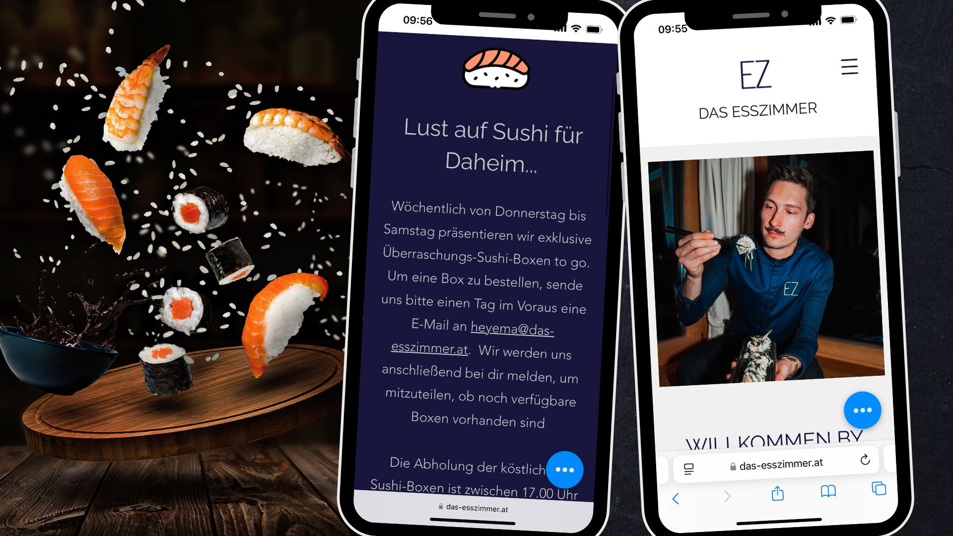 Bestellen Sie Ihre Sushi-Box bis einen Tag im Voraus. Bestellen Sie Ihre Sushi-Box bis einen Tag im Voraus.