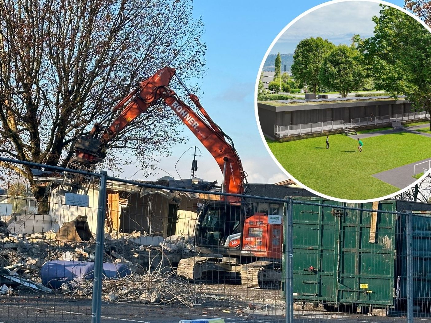 Die alten Umkleiden sind seit dieser Woche Geschichte. Ein Neubau ist geplant. Die alten Umkleiden sind seit dieser Woche Geschichte. Ein Neubau ist geplant.