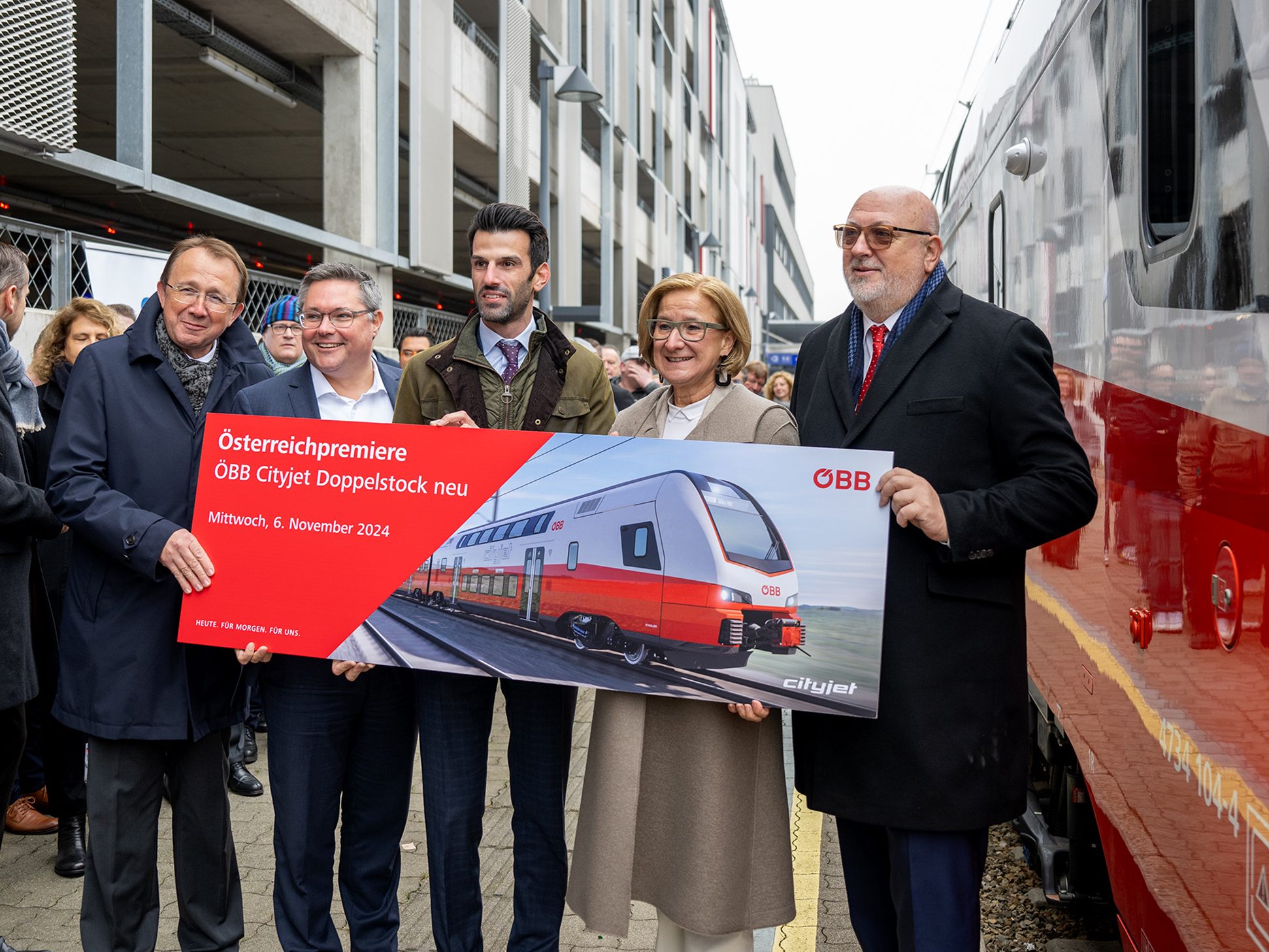 Die neuen ÖBB Cityjet Doppelstock-Züge sind ab 2026 in der Ostregion unterwegs. Die neuen ÖBB Cityjet Doppelstock-Züge sind ab 2026 in der Ostregion unterwegs.