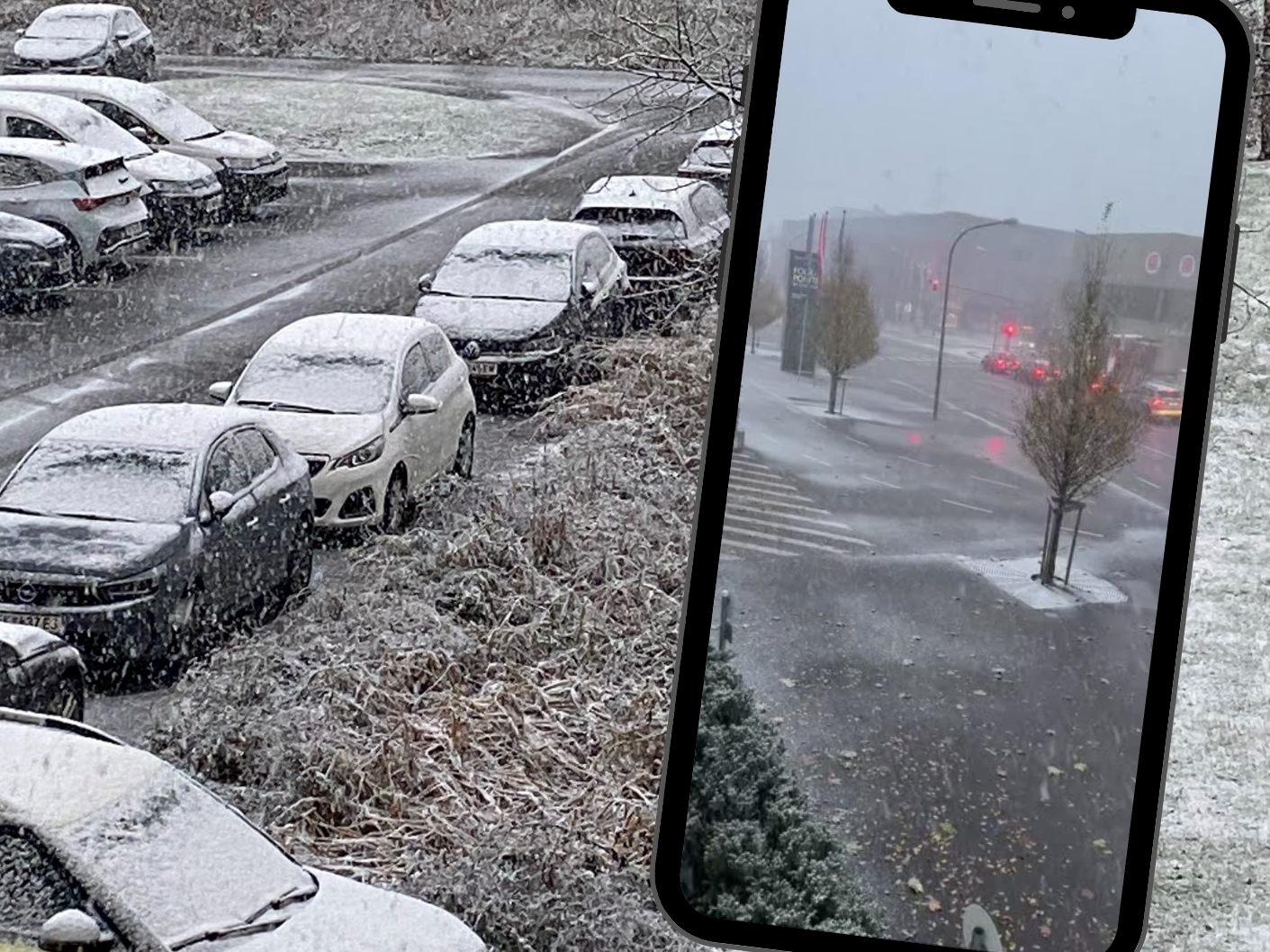Mittwochmorgen fiel der Schnee bis ins Rheintal. Mittwochmorgen fiel der Schnee bis ins Rheintal.