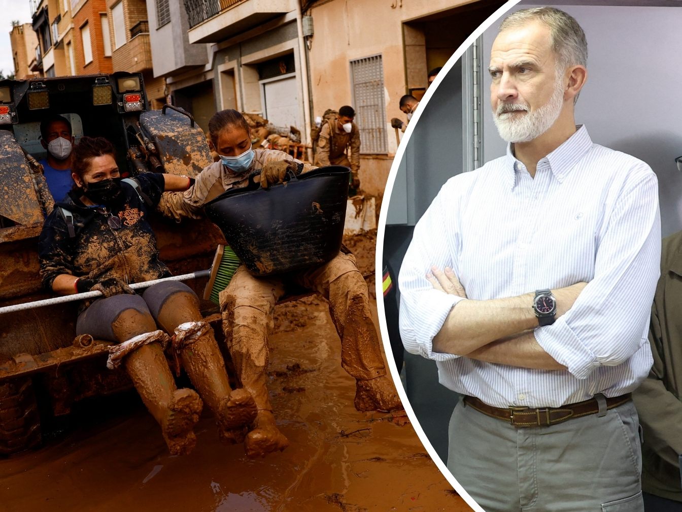 Viele Menschen noch vermisst - König Felipe VI. und Königin Letizia wollen Katastrophenregion besuchen. Viele Menschen noch vermisst - König Felipe VI. und Königin Letizia wollen Katastrophenregion besuchen.