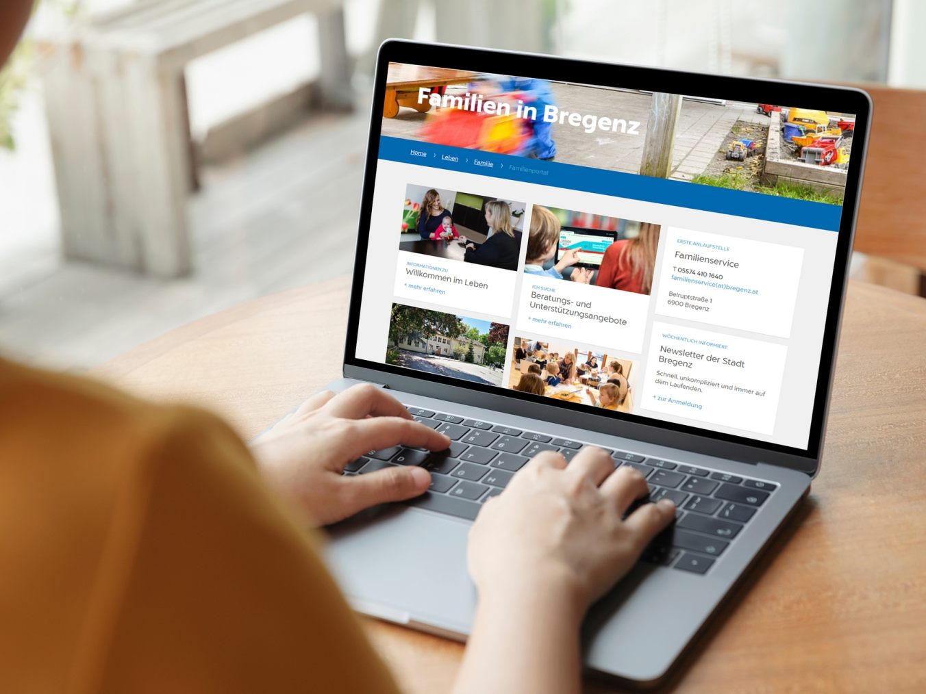 Im „Familienportal“ sind Angebote und Services für Eltern und Kinder übersichtlich und benutzerfreundlich aufbereitet. Im „Familienportal“ sind Angebote und Services für Eltern und Kinder übersichtlich und benutzerfreundlich aufbereitet.