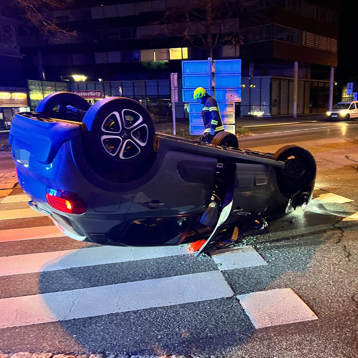 Schwerer Verkehrsunfall in Bregenz am Donnerstagabend.