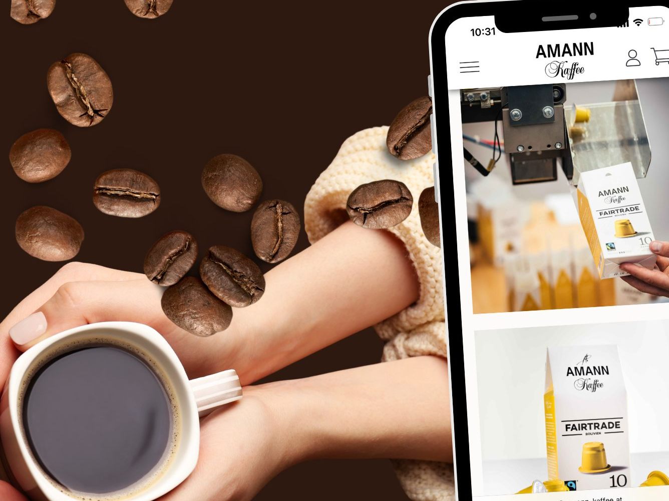 Nachhaltigkeit und Genuss gehen bei Amann Kaffee Hand in Hand.