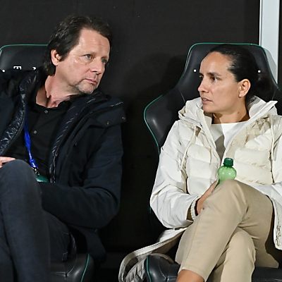 Irene Fuhrmann mit ÖFB-Sportdirektor Peter Schöttel