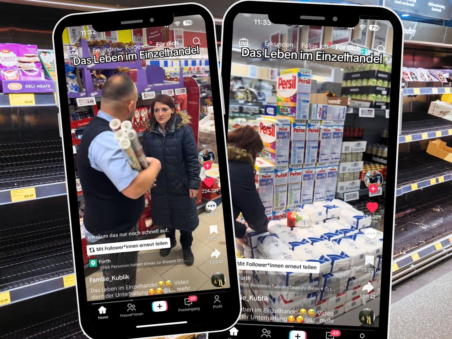 Ein TikTok-Video von familie_kublik zeigt humorvolle Anekdoten aus dem Einzelhandel und findet großen Anklang bei den Nutzern.