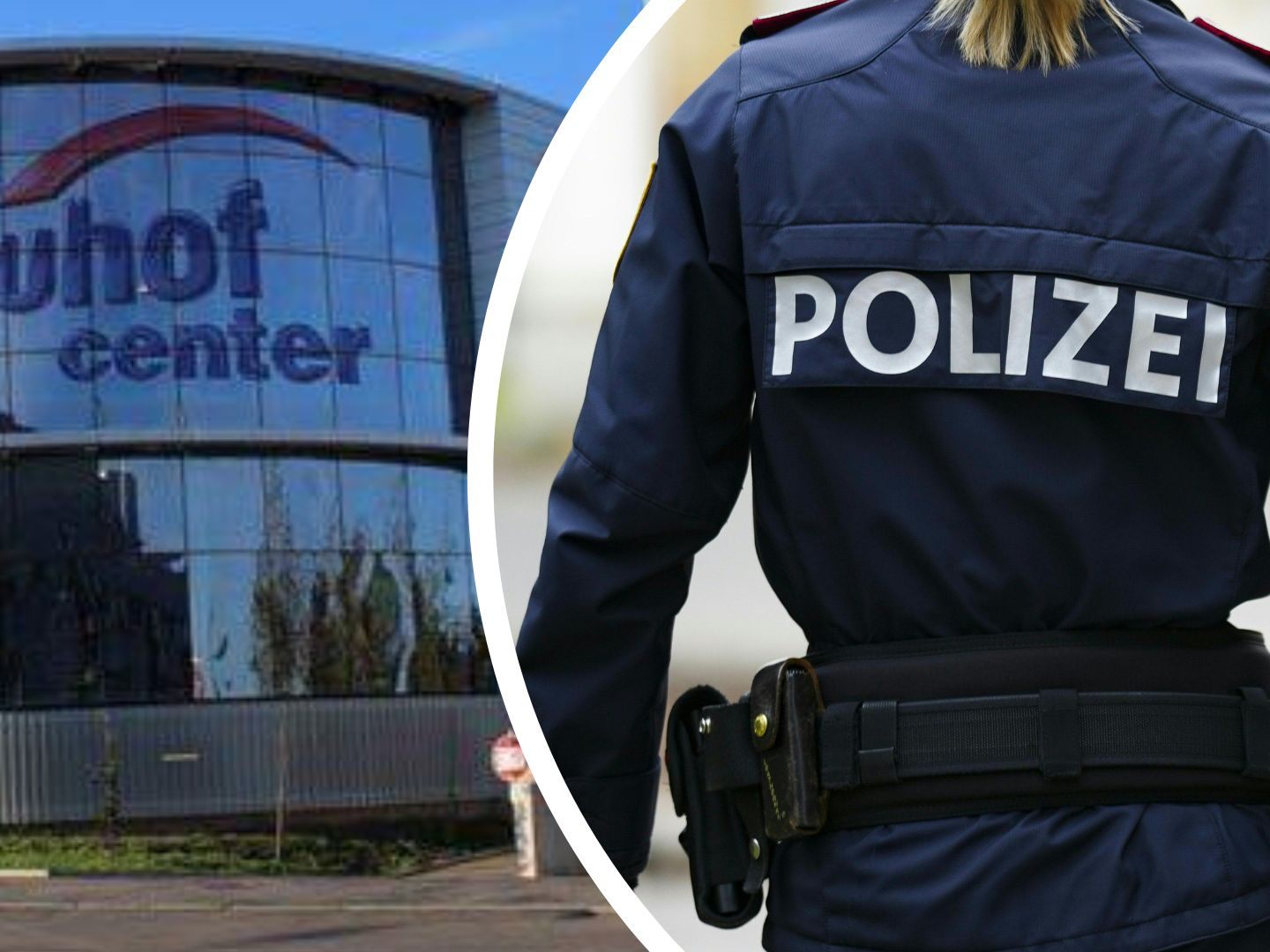 Ein Einbrecher sorgte für einen Polizei-Einsatz im Auhof Center. Ein Einbrecher sorgte für einen Polizei-Einsatz im Auhof Center.