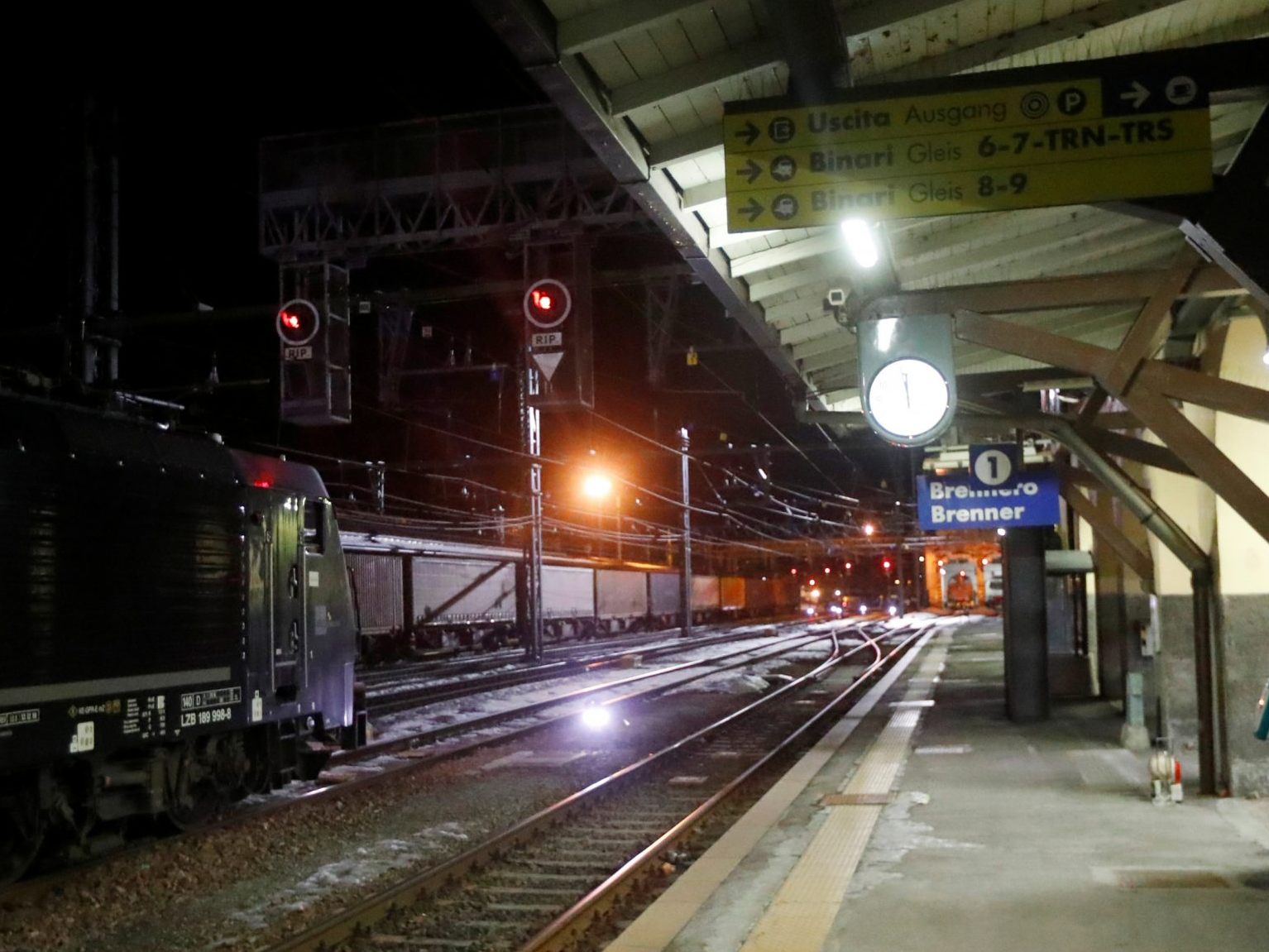 Der Bahnhof Brenner auf der italienischen Seite des Passes.