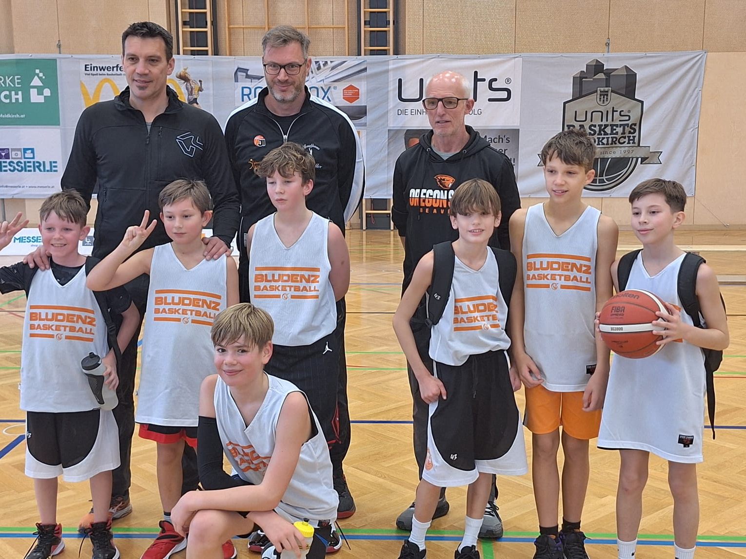 BCO Bludenz U12 mit Trainer Scott Haebe