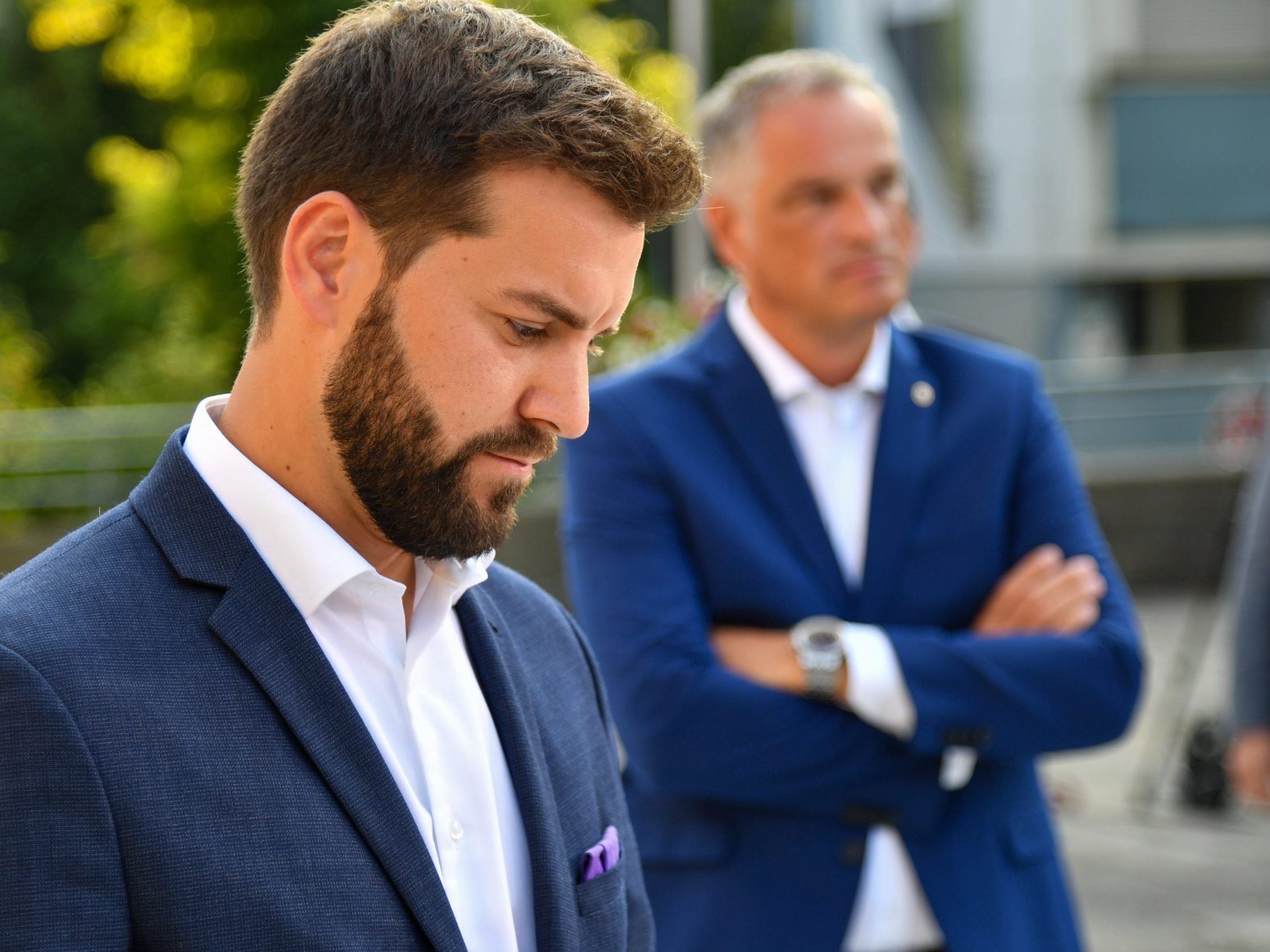 Bei der Bürgermeisterdirektwahl 2020 setzte sich Simon Tschann gegen Mario Leiter (hinten) von der SPÖ durch. Bei der Bürgermeisterdirektwahl 2020 setzte sich Simon Tschann gegen Mario Leiter (hinten) von der SPÖ durch.