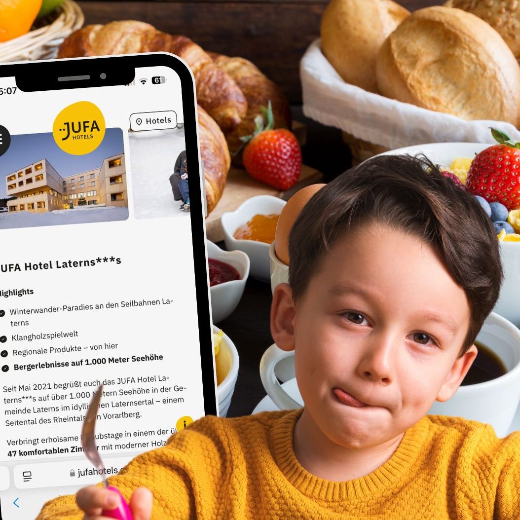 Seit Mai 2021 begrüßt euch das JUFA Hotel Laterns***s auf über 1.000 Metern Seehöhe in der Gemeinde Laterns.