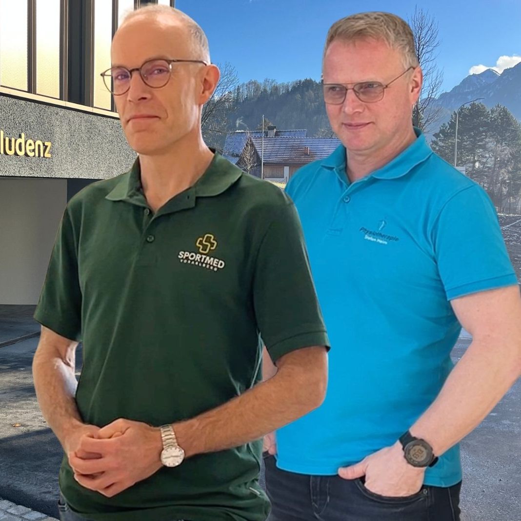 Stefan Heim und Armin Suckert geben Einblick in den neuen Gesundheitscampus Bludenz.