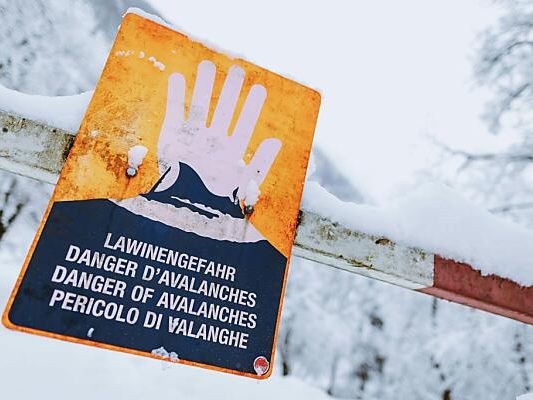 Der Pkw mit fünf Insassen wurde von dem Schneebrett erfasst.