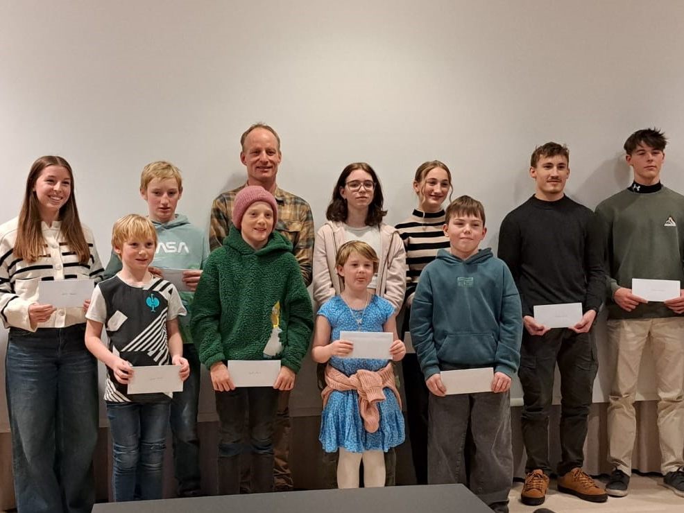 v.l.: Harald Muther, Hannah Muther, Emil, Luka, Janik u. Sebastian Oppel, Feenja u. Paikea Marte, Laura Fercher Samuel Meitz, Luca Ferccher, Valentin Muther, Raphael Fritz (Bjarne Schedler fehlt auf dem Bild);