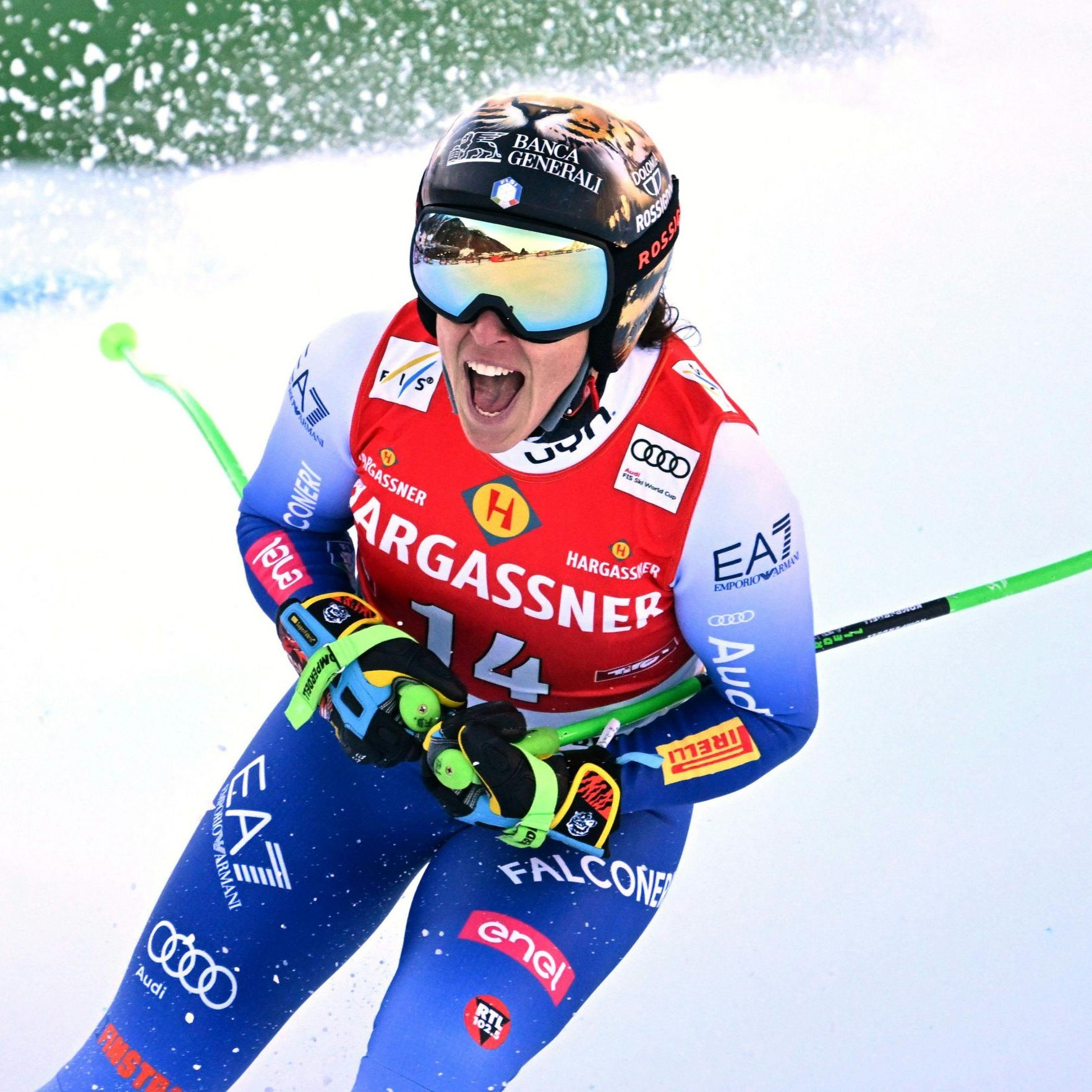 Federica Brignone gewinnt die Abfahrt in St. Anton.