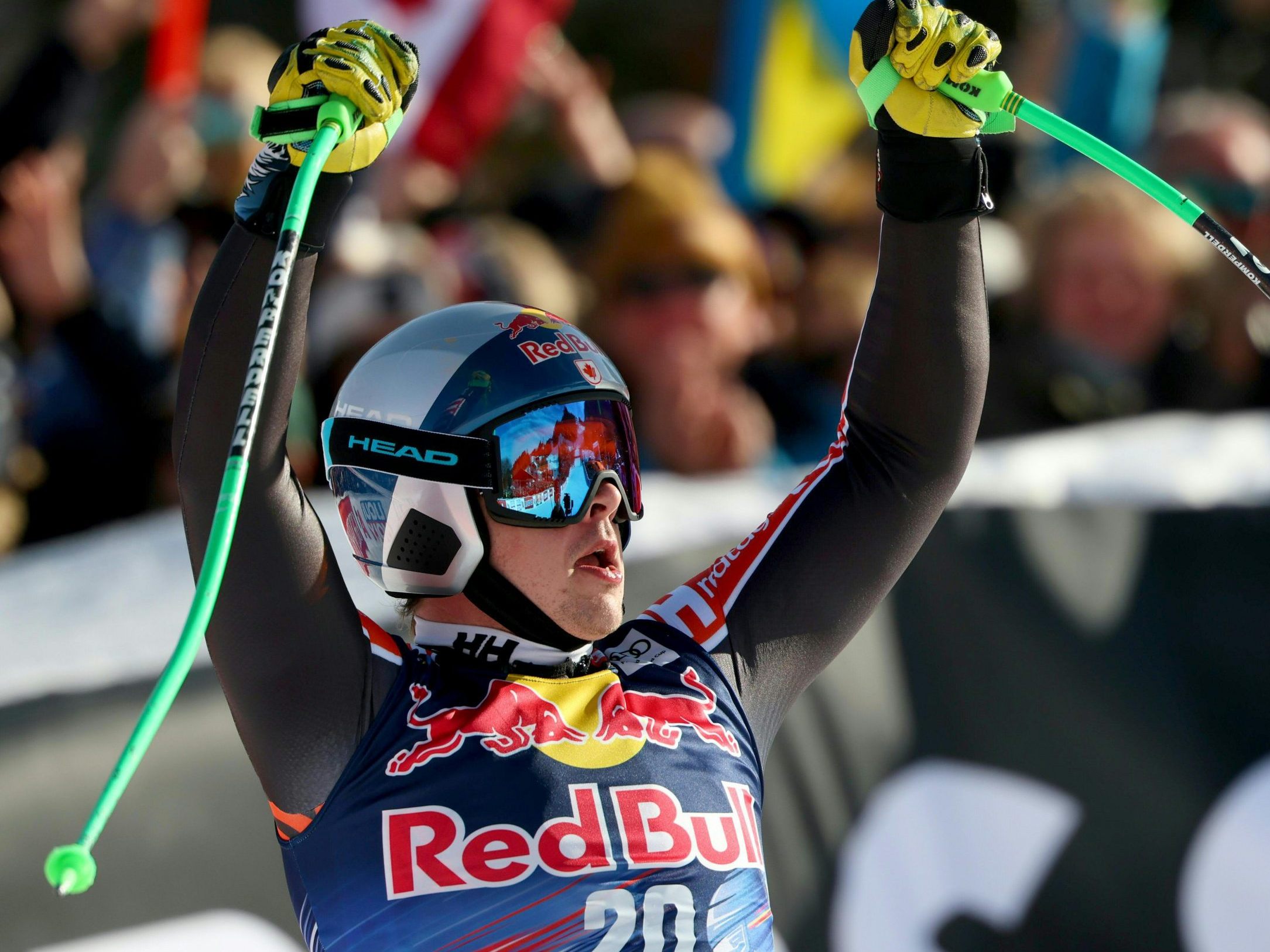 Ausgerechnet auf der Streif feiert Crawford seinen Premierensieg im Weltcup. Ausgerechnet auf der Streif feiert Crawford seinen Premierensieg im Weltcup.