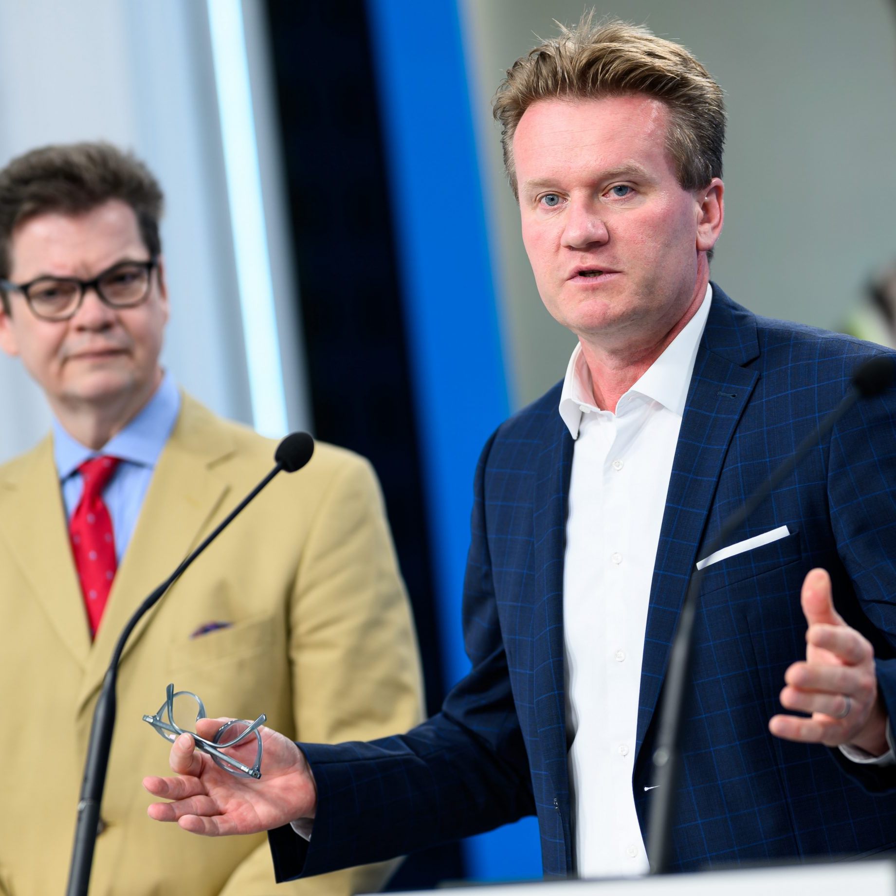 Mit IV-Präsident Georg Knill und IV-Generalsekretär Christoph Neumayer