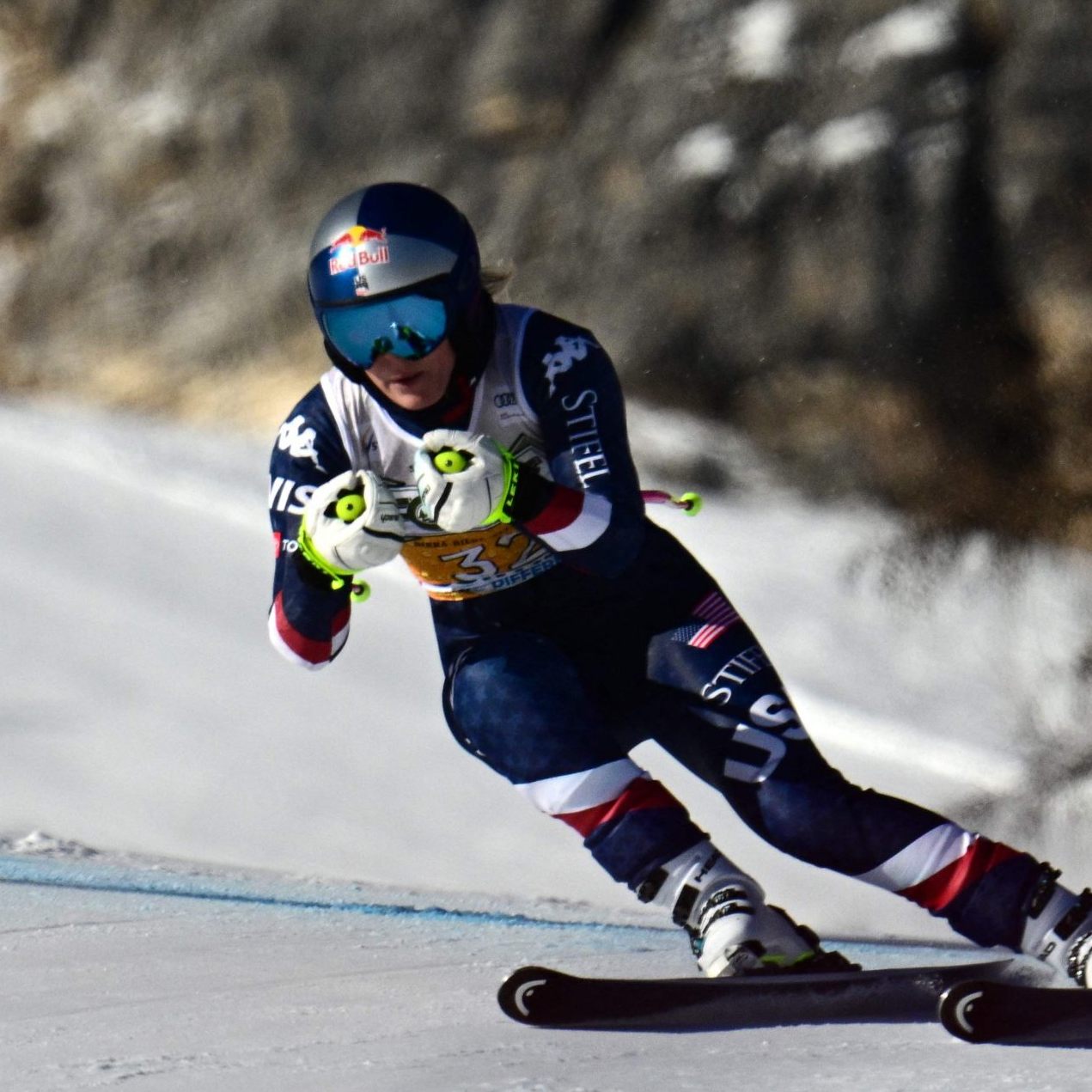 Alle Augen sind auf Lindsey Vonn.