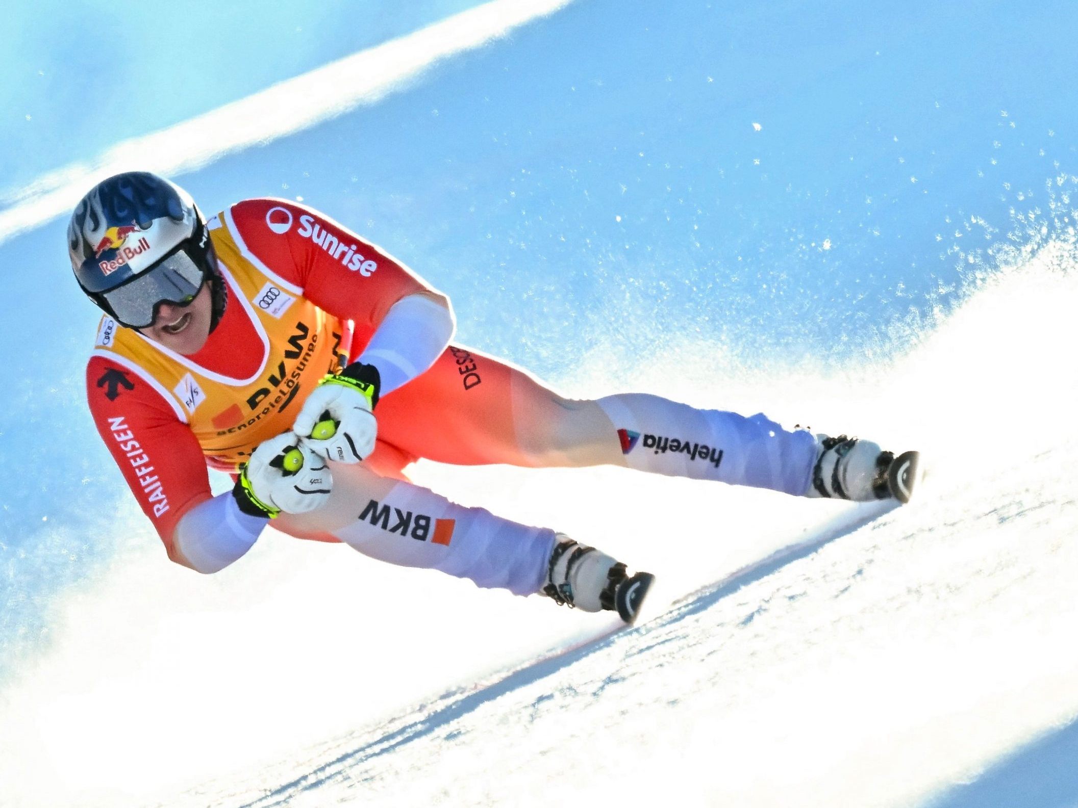 Franjo Von Allmen gewinnt den Super G in Wengen. Franjo Von Allmen gewinnt den Super G in Wengen.