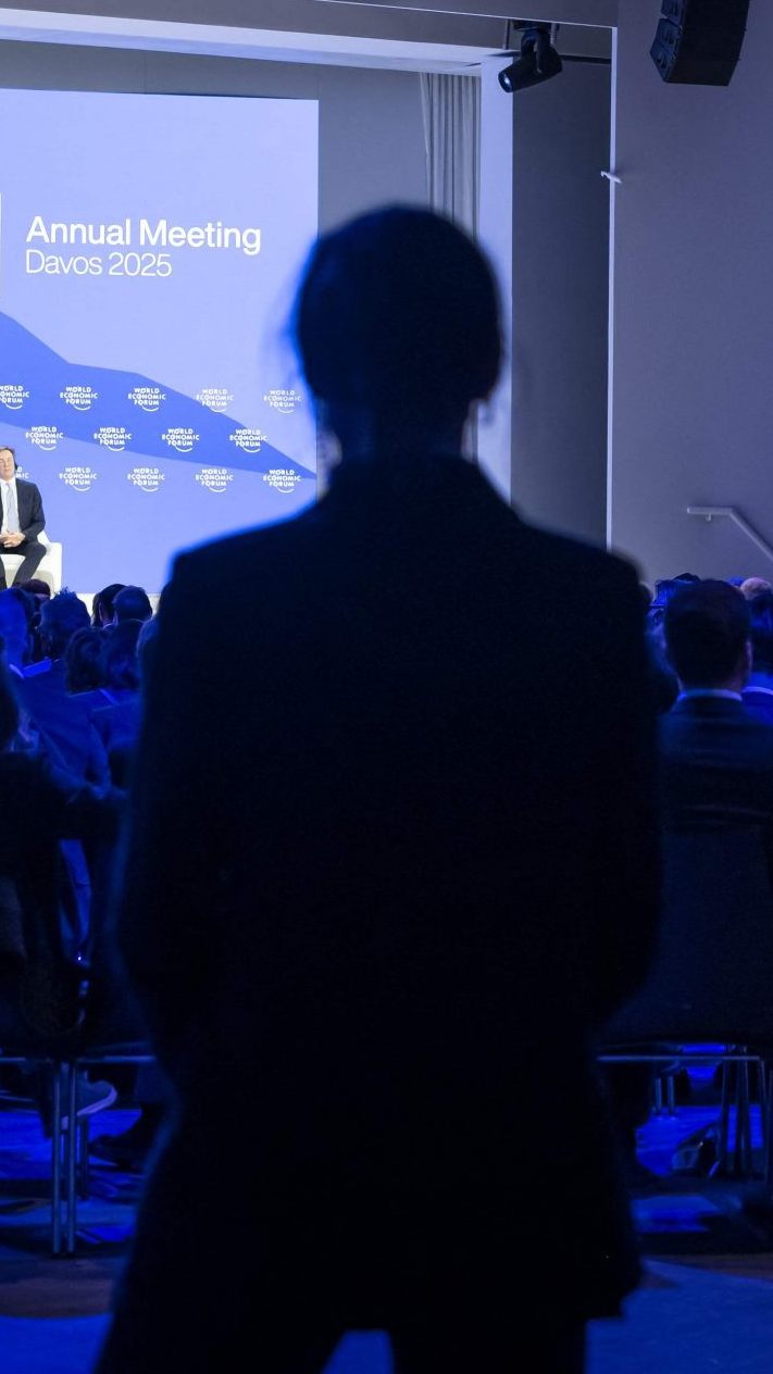 Trump wurde beim Weltwirtschaftsforum in Davos live zugeschaltet.