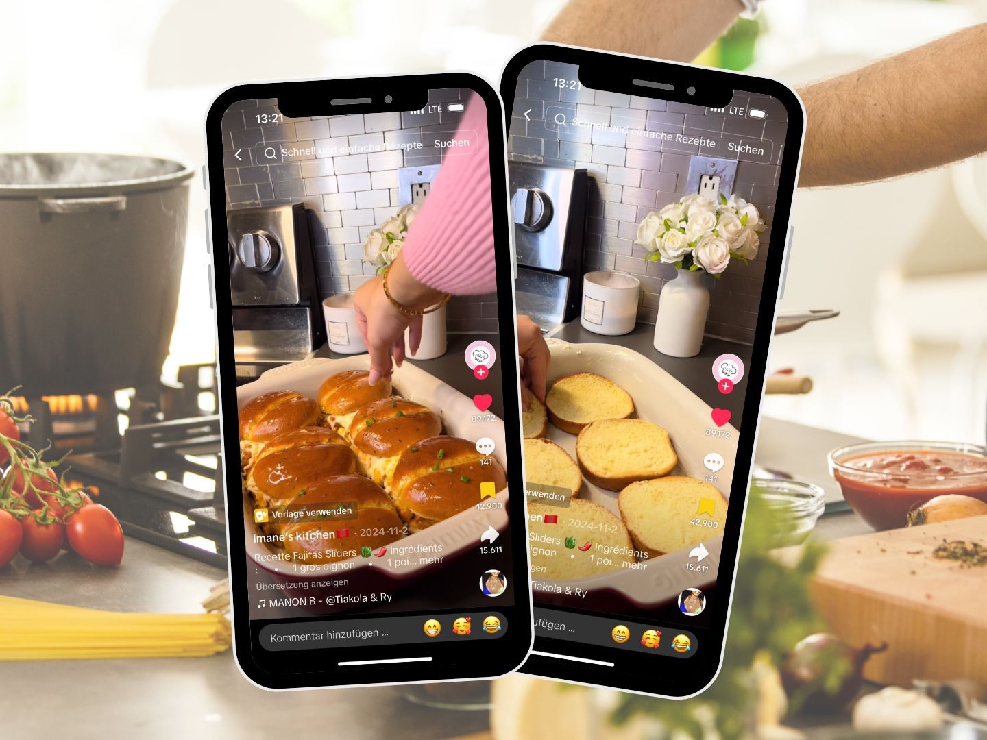 Party-Burger im Briochebrötchen