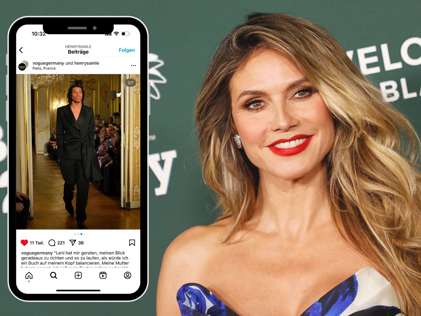 Heidi Klum bei der Baby2Baby-Gala und Henry Samuel auf dem Laufsteg.