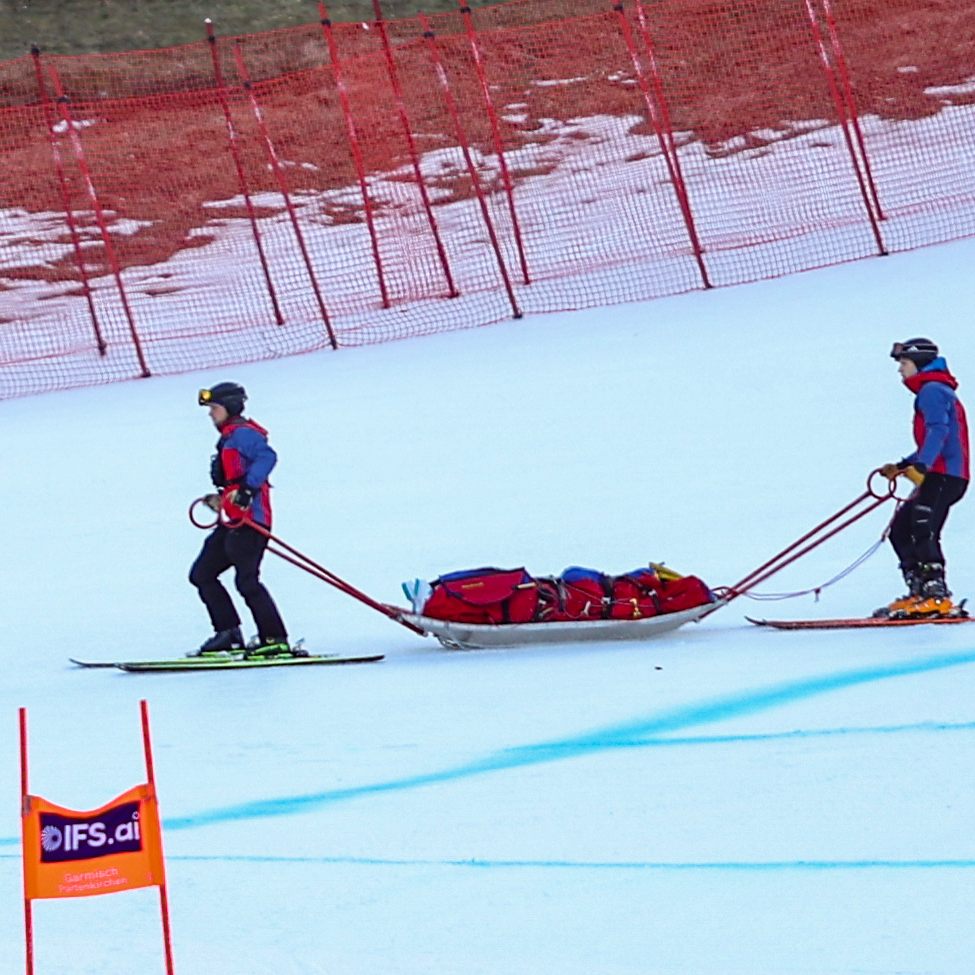 Nina Ortlieb stürzte auf der Kandahar schwer.