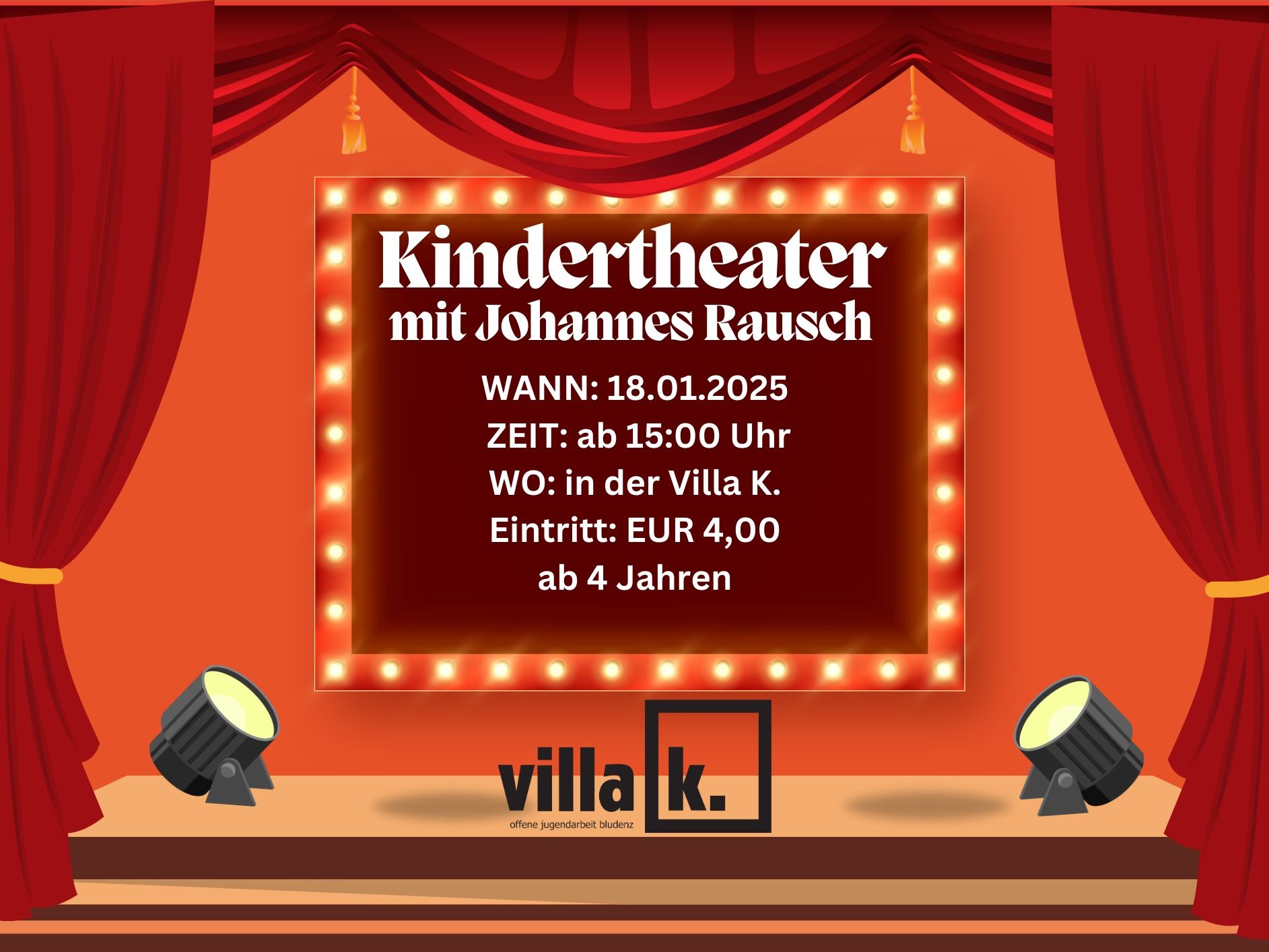 Kindertheater in der Villa K. Bludenz am 18.01.2025