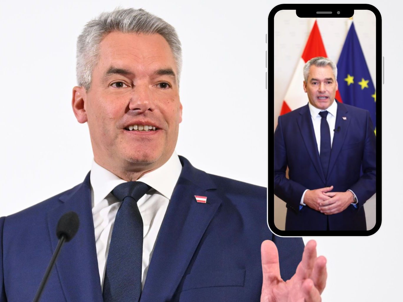 Nehammer sei bereit, weiter "Verantwortung zu übernehmen". Nehammer sei bereit, weiter "Verantwortung zu übernehmen".