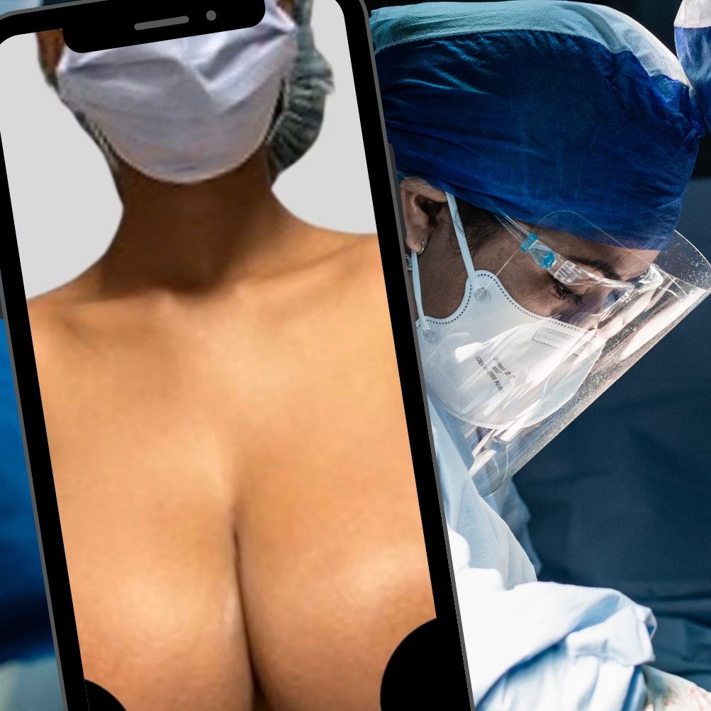 Die Patientin musste sich einer umfassenden Brustreduktion unterziehen.