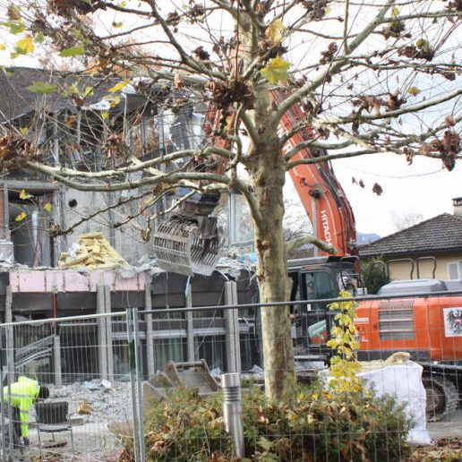 Abbruch der Raiffeisenbank Rankweil fertig.