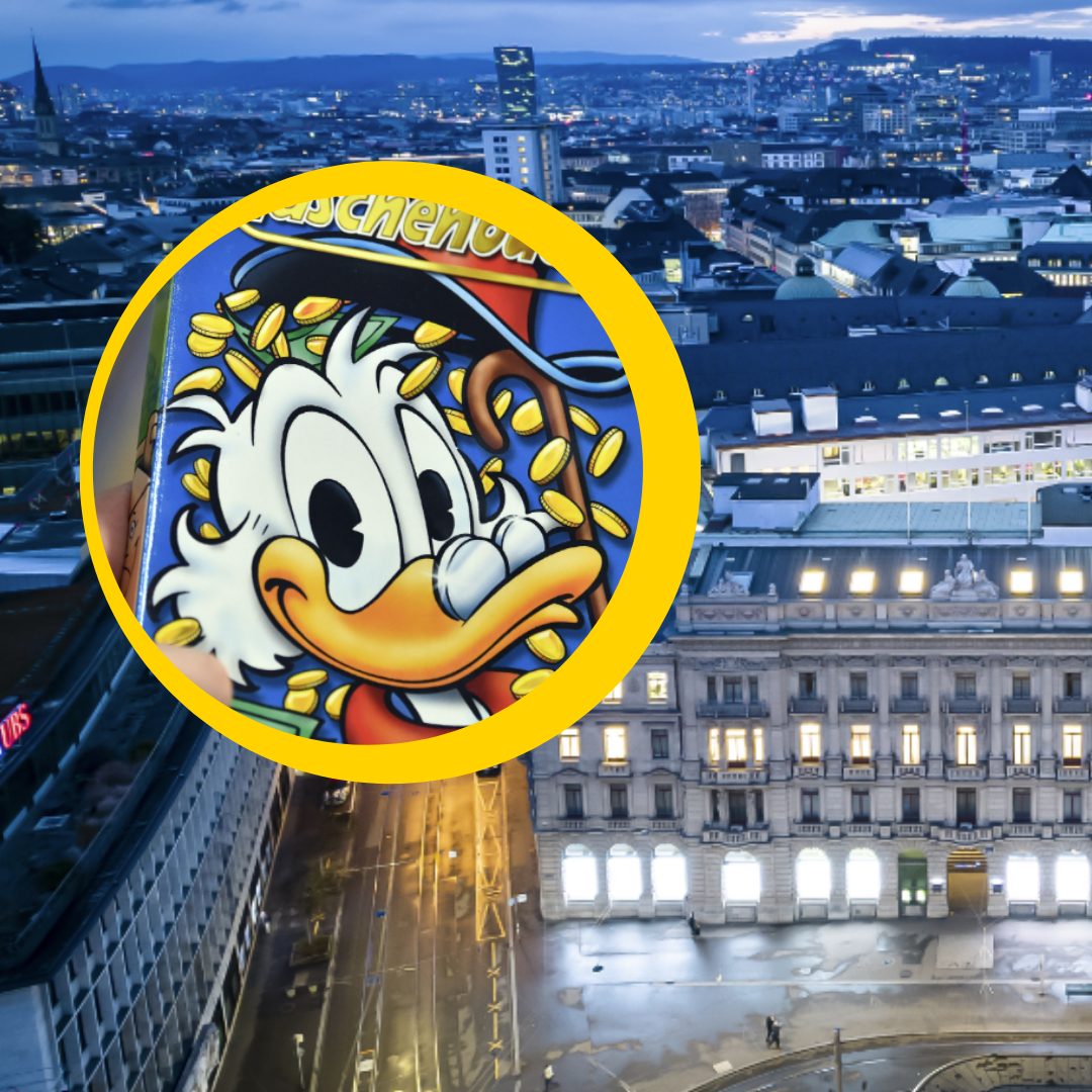 Da wird sogar Onkel Dagobert neidisch: Mega-Gewinn für die SNB. Im Bild ist die "CS" zu sehen.