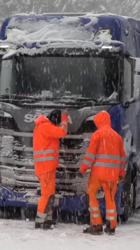 Die beiden Männer hatten noch nie zuvor Schnee gesehen.