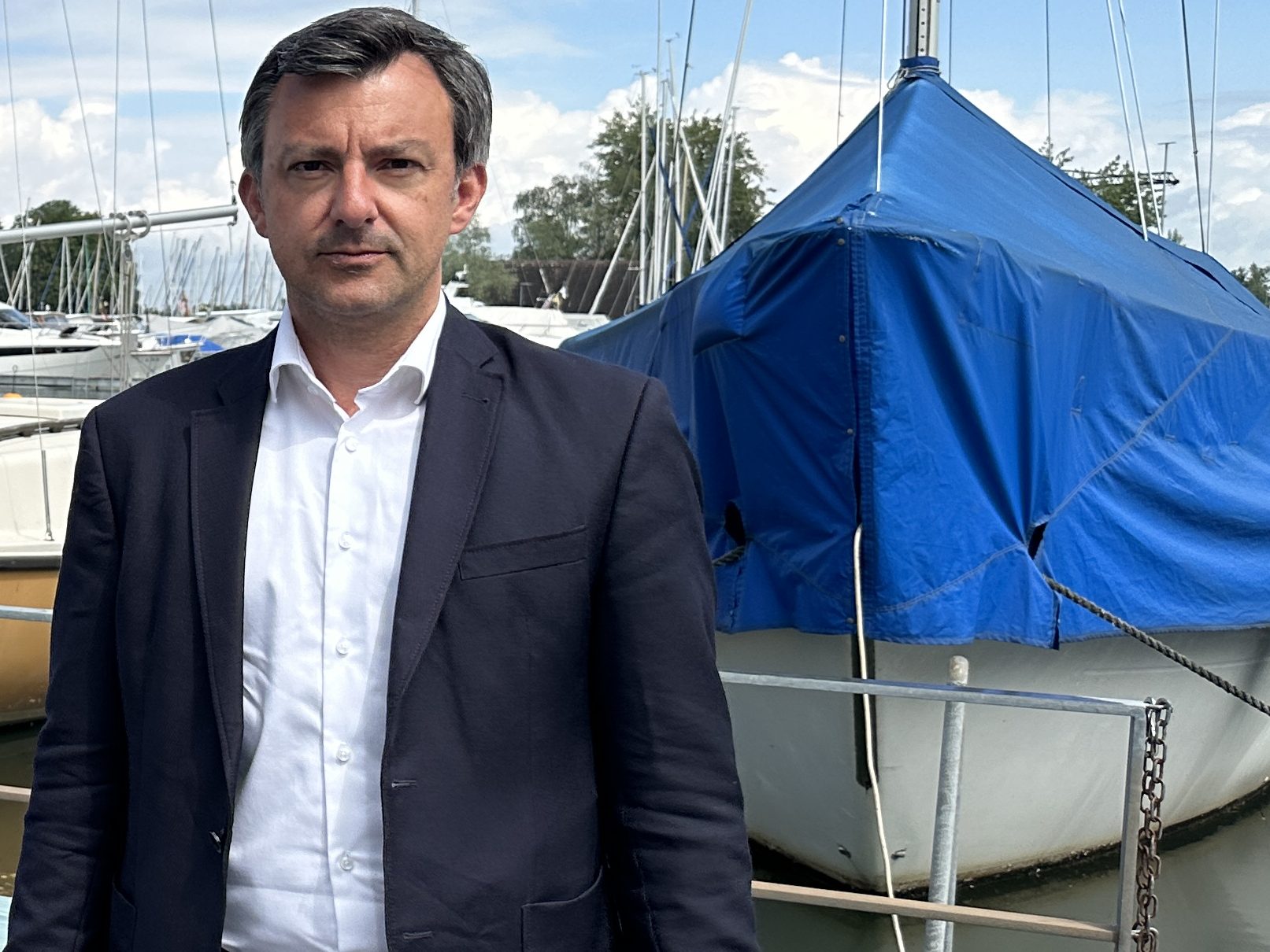 Steigender Bodensee-Pegel: Rheinbrücke Hard-Fußach, Rheinvorländer, in der Schanz, Hard beim Hafen - Martin Staudinger