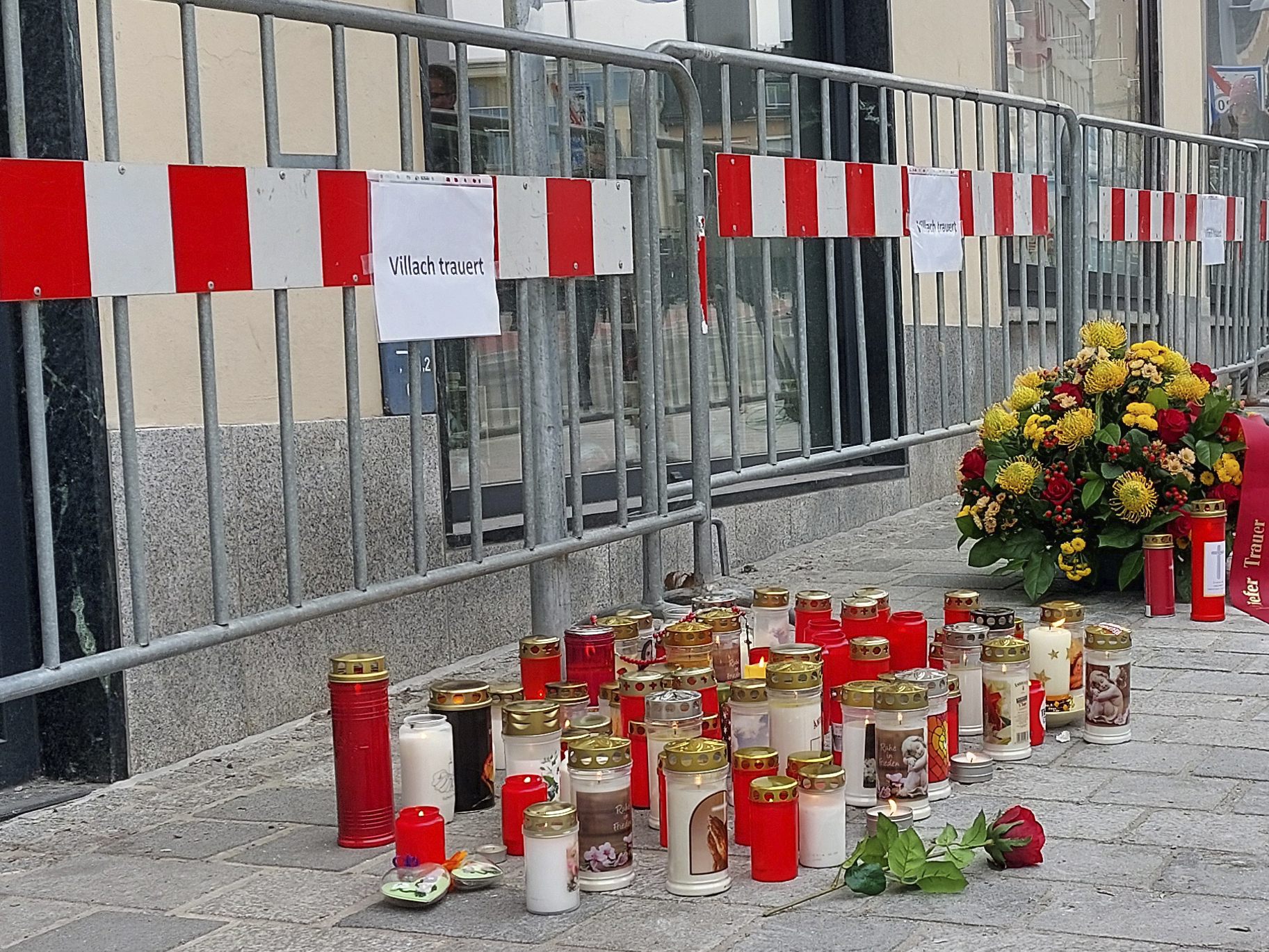 Kerzen am vergangenen Sonntag in Villach.