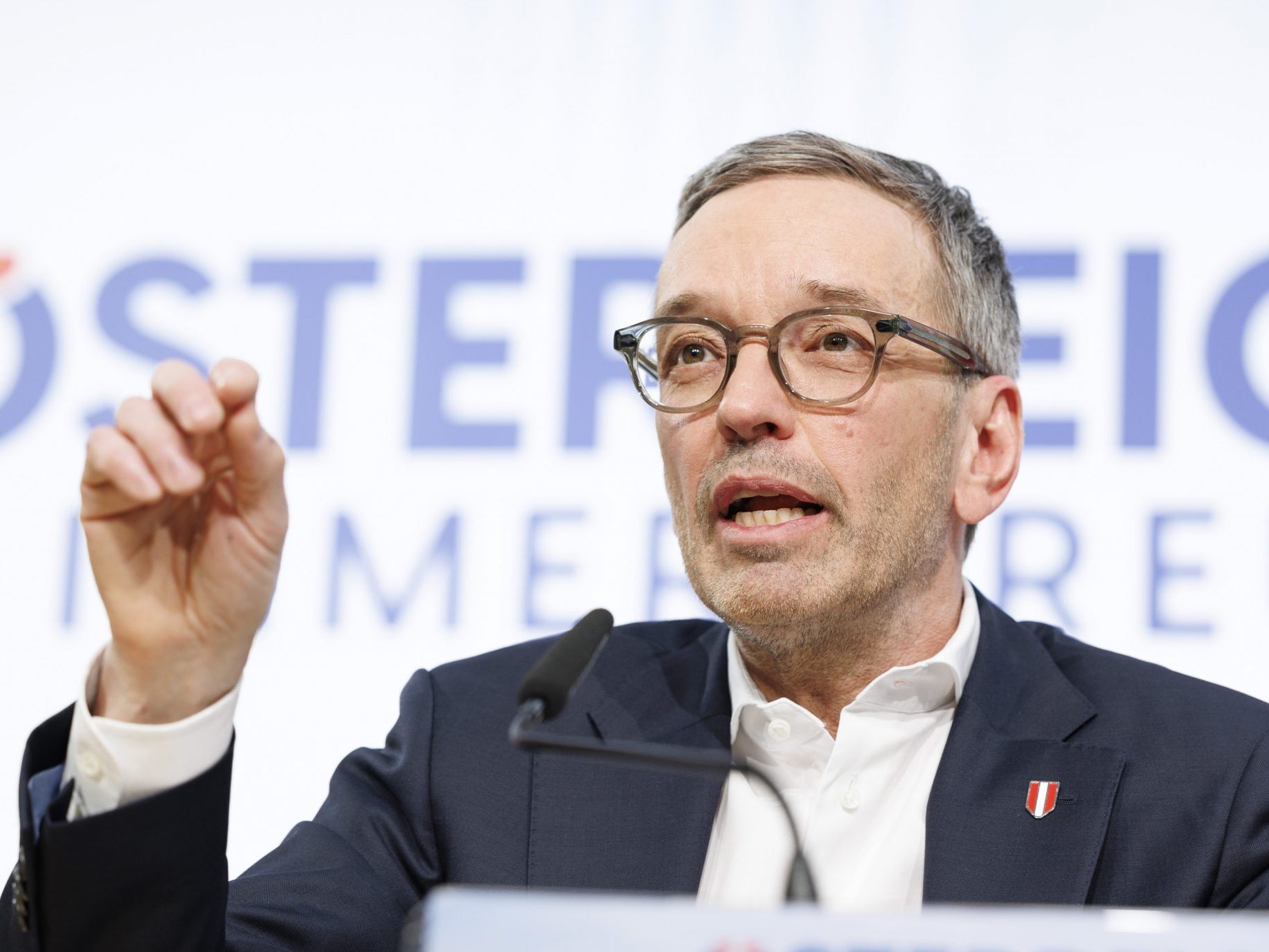 FPÖ-Chef Kickl wütet gegen eine Dreierkoalition.