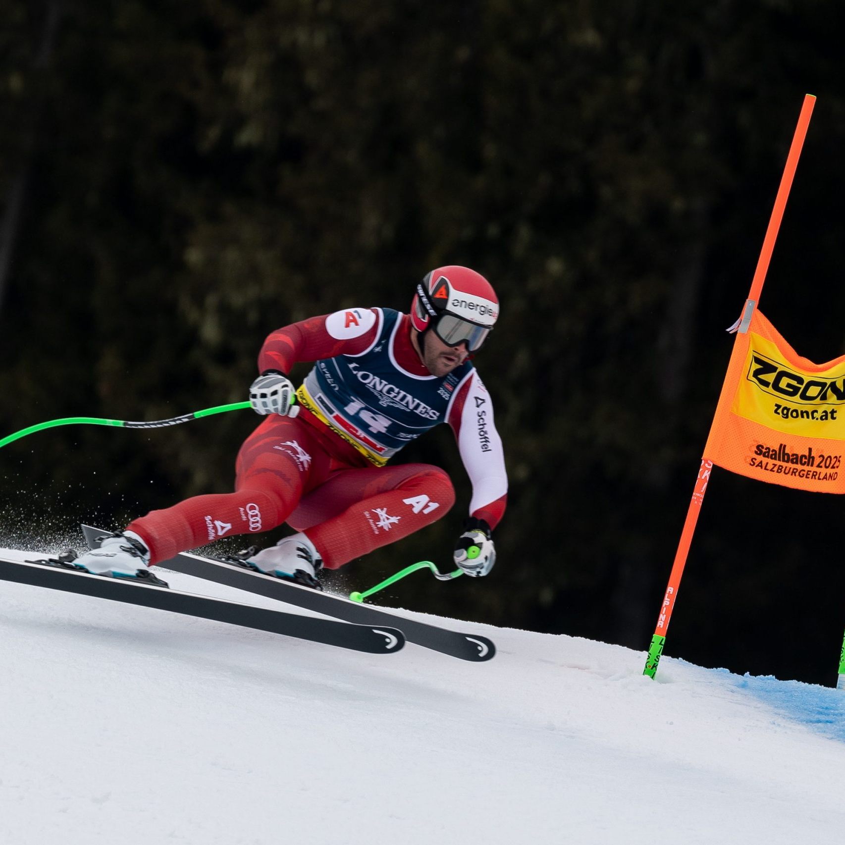 Vincent Kriechmayr wurde am Samstag knapp vom Podest verdrängt.