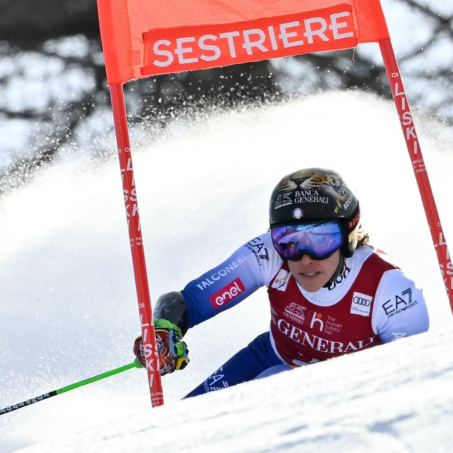 Federica Brignone gewinnt den Riesertorlauf in Sestriere.