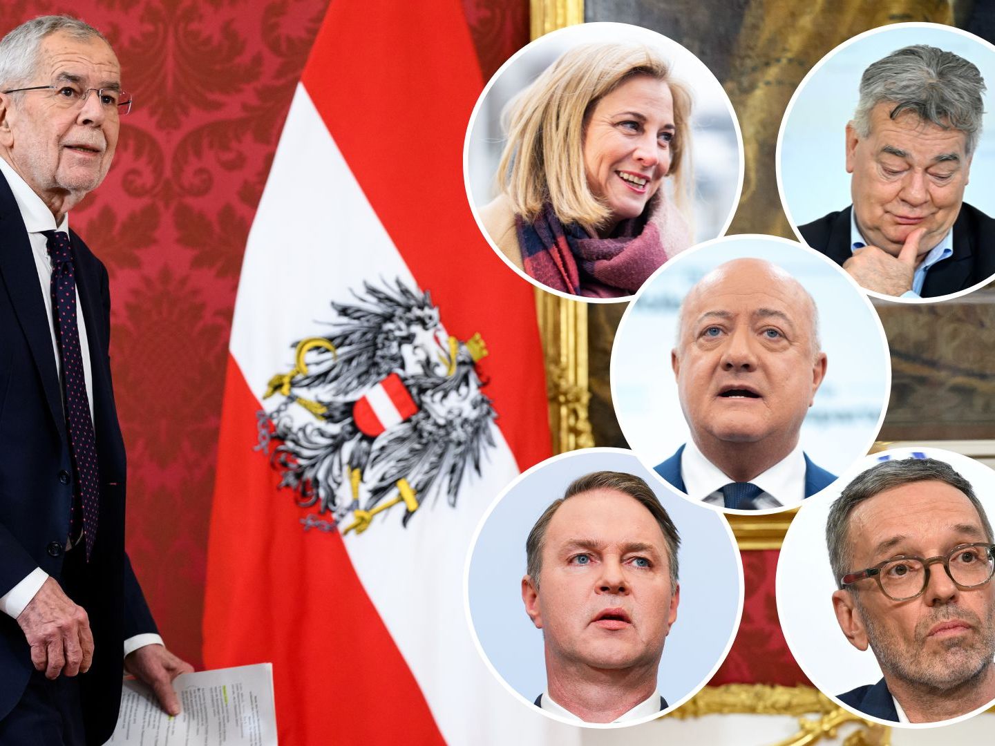 Alle Parteichefs beraten nacheinander mit Van der Bellen über die Regierungsbildung. Alle Parteichefs beraten nacheinander mit Van der Bellen über die Regierungsbildung.