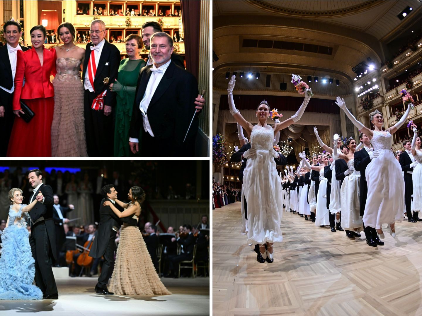 Glanzvolle Eröffnung des Wiener Opernballs. Glanzvolle Eröffnung des Wiener Opernballs.