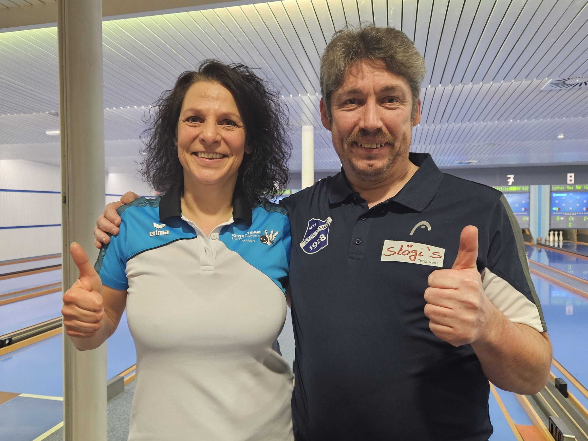 Die neuen Vorarlberger Meister: Carmen Schatzmann und Hubert Wiedenbauer