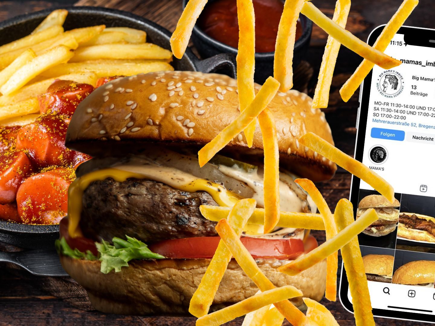 Hausgemachte Burger, Currywurst und mehr – wie bei Mama zu Hause.