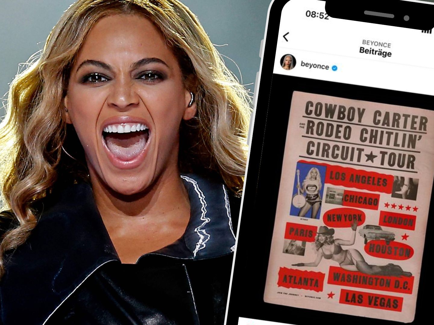 Beyoncé kündigt Tour an.