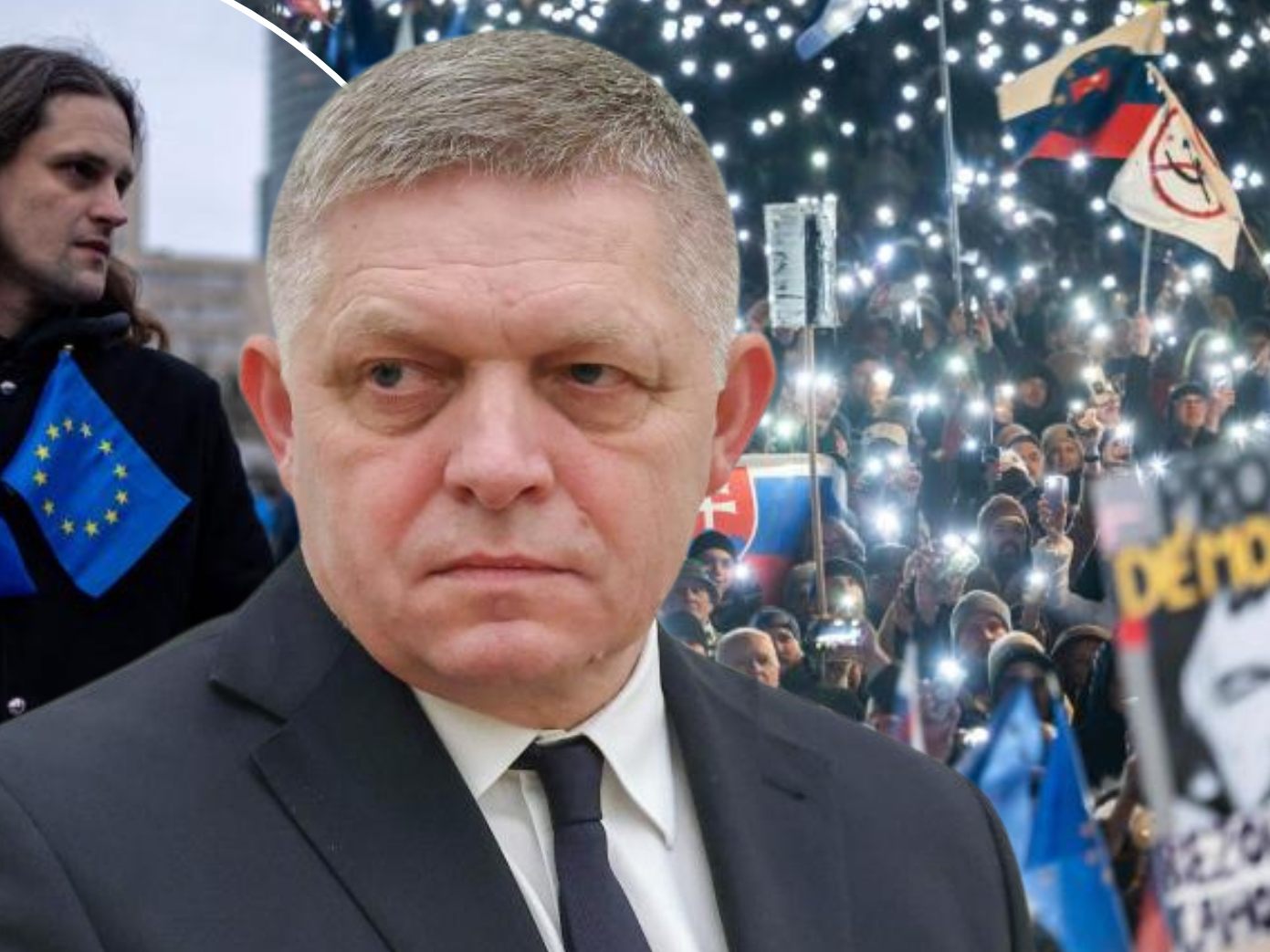 Zehntausende protestieren gegen den Ministerpräsidenten. Zehntausende protestieren gegen den Ministerpräsidenten.